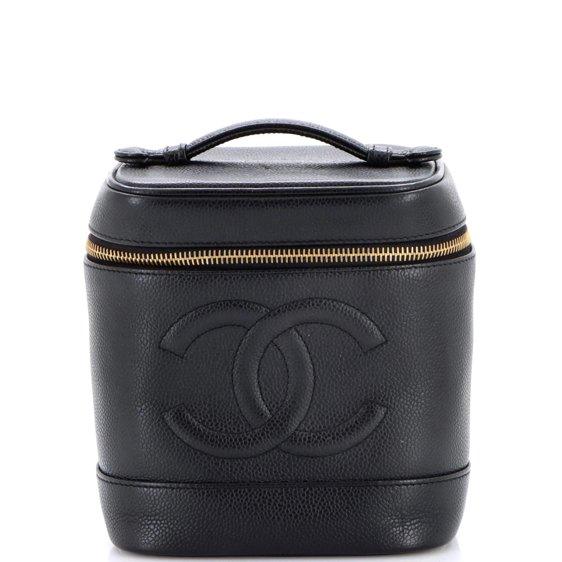 Vintage Timeless Cosmetic Case Caviar Tall
