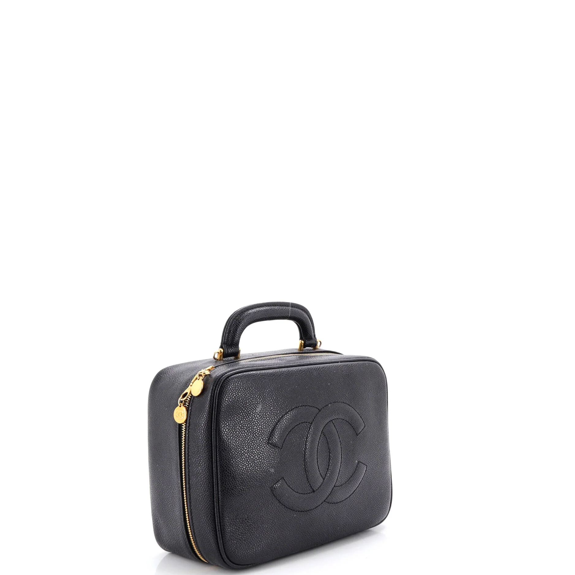 Vintage Timeless Zip Around Vanity Case Caviar Medium - Image 3
