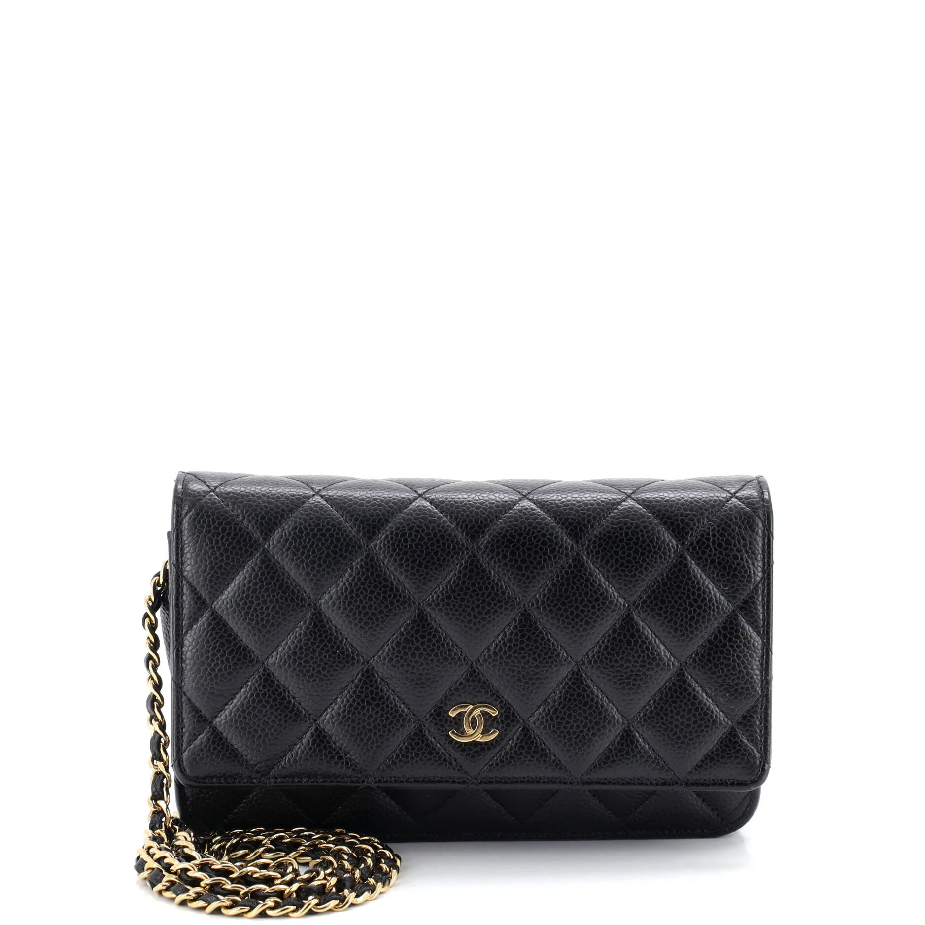 Wallet on Chain Quilted Caviar