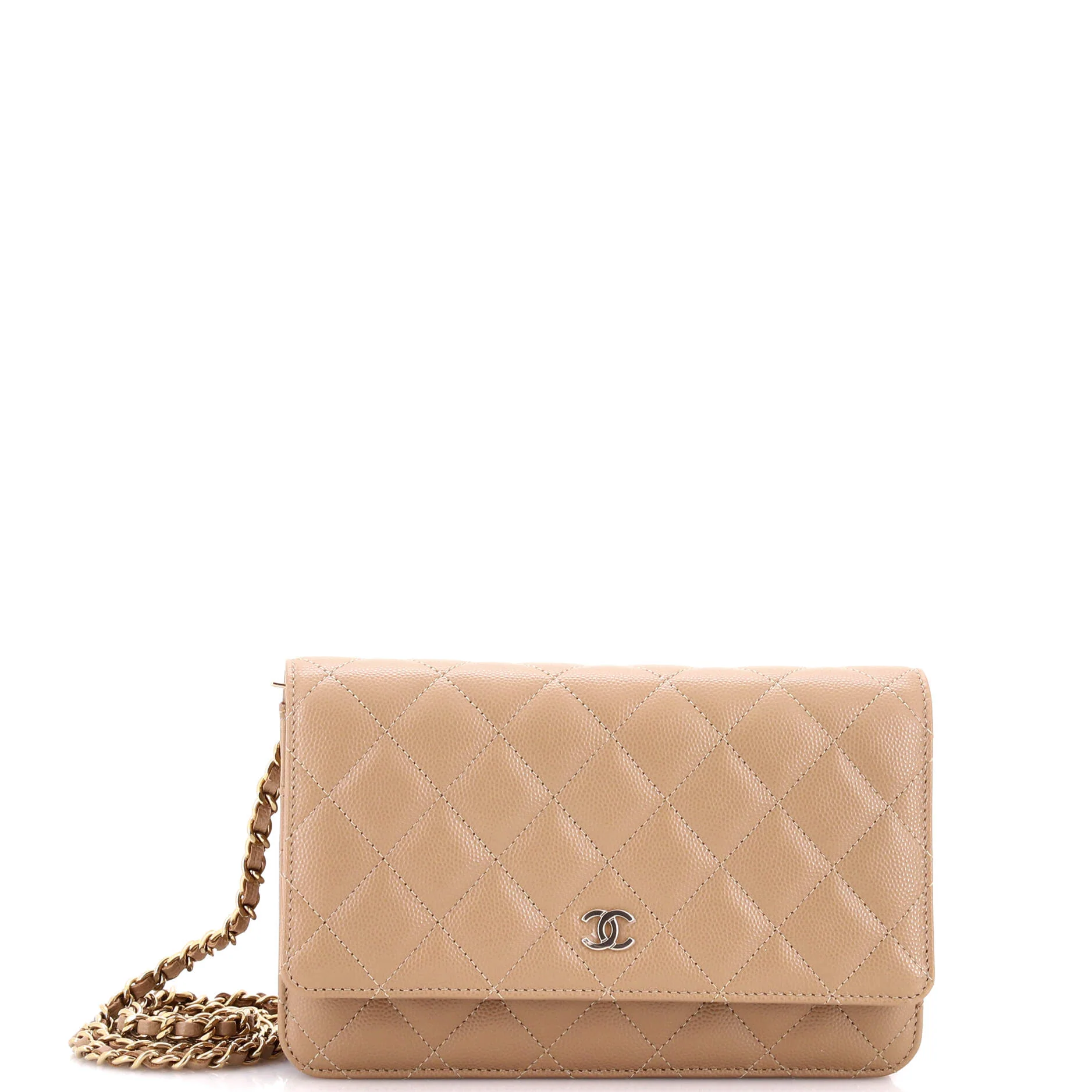 Wallet on Chain Quilted Caviar