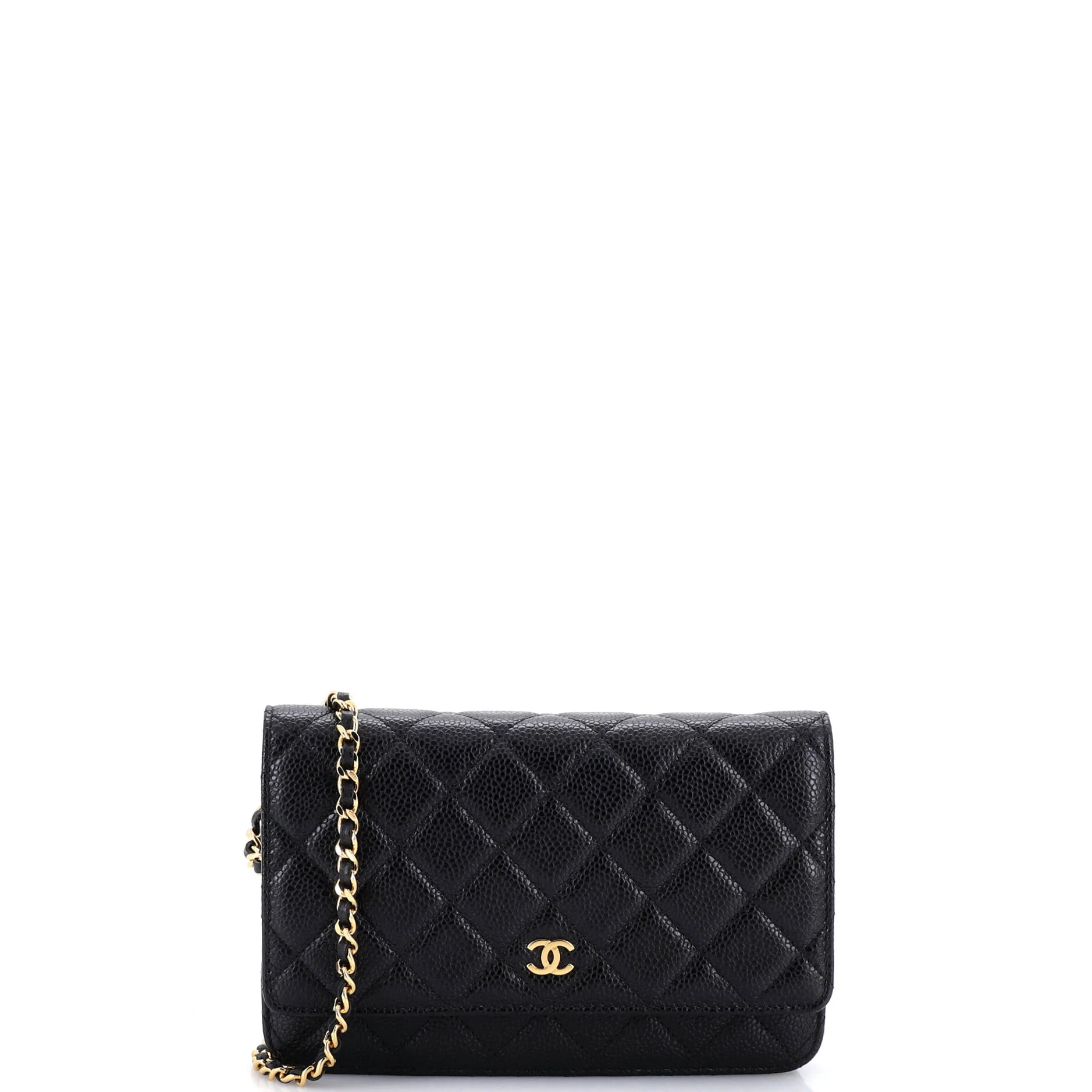 Wallet on Chain Quilted Caviar
