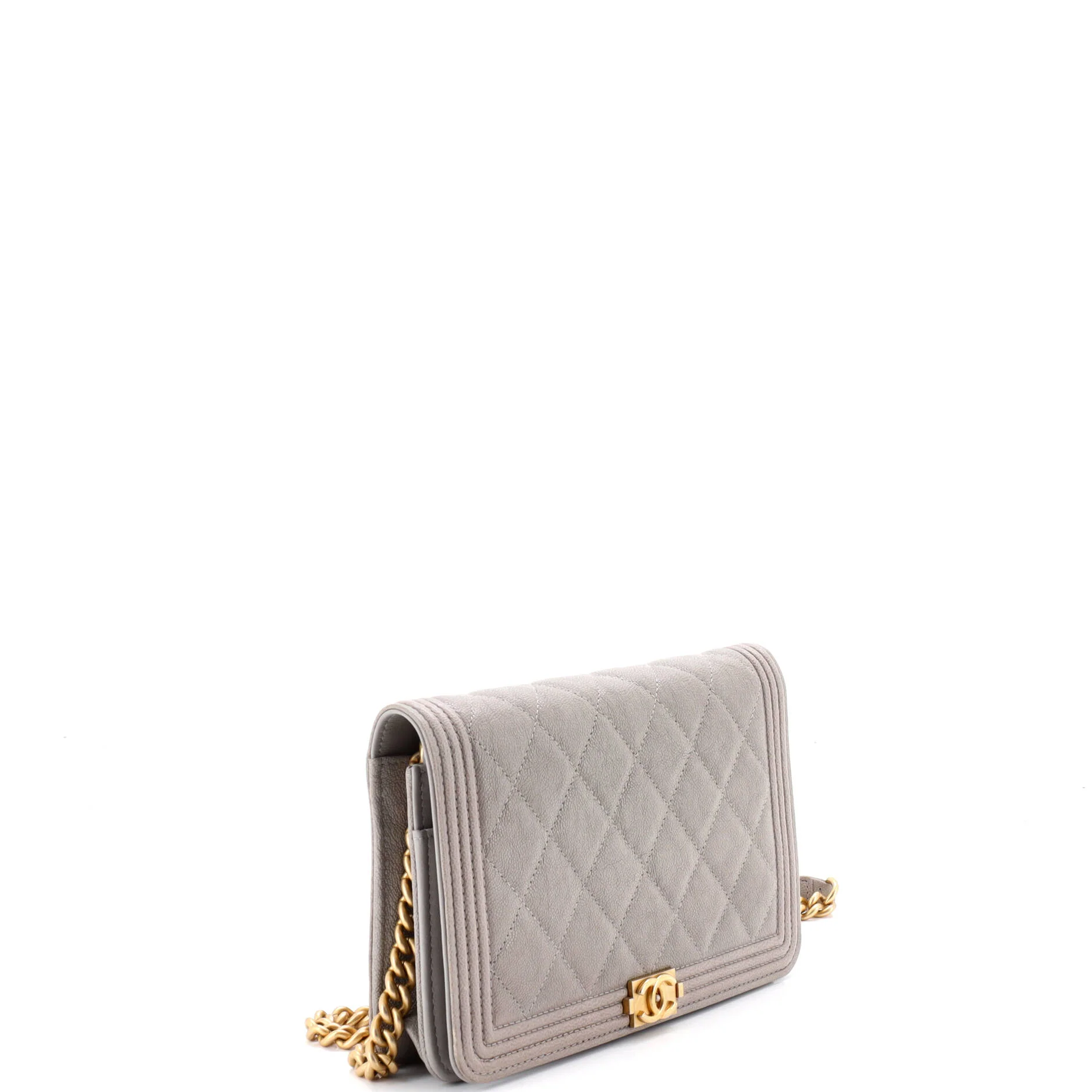 Boy Wallet on Chain Quilted Caviar - Image 2