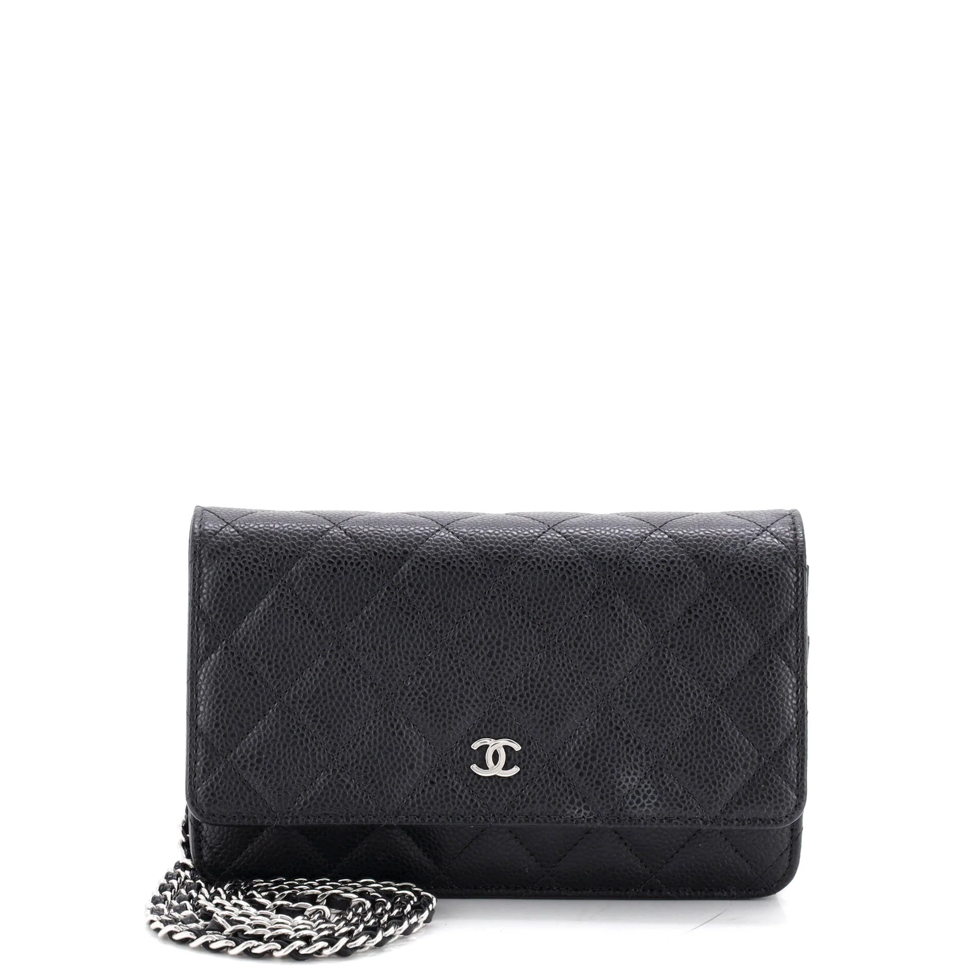 Wallet on Chain Quilted Caviar