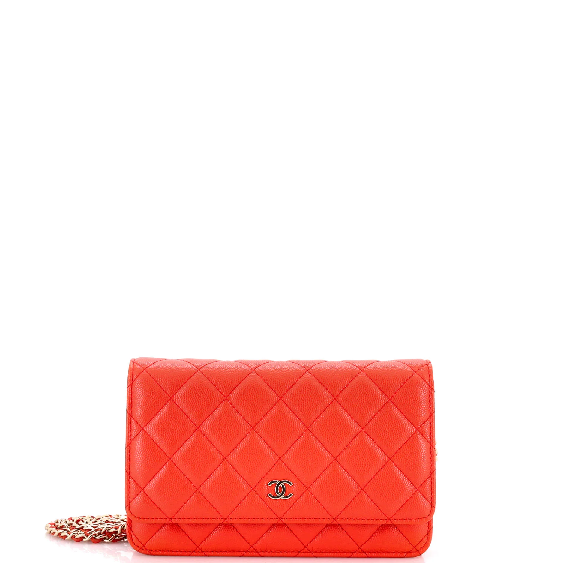Wallet on Chain Quilted Caviar