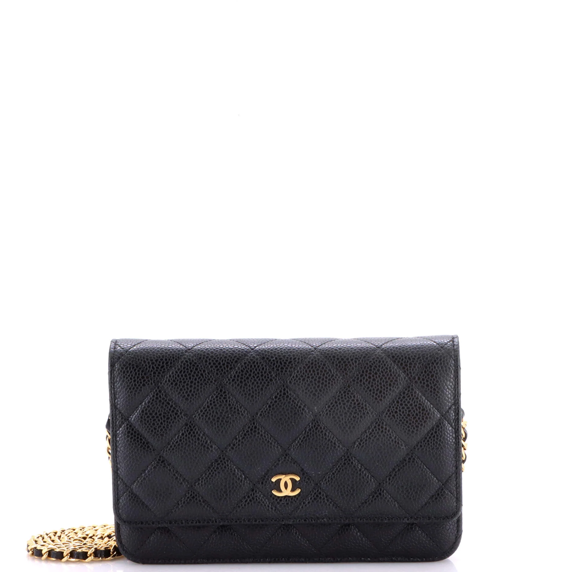 Wallet on Chain Quilted Caviar