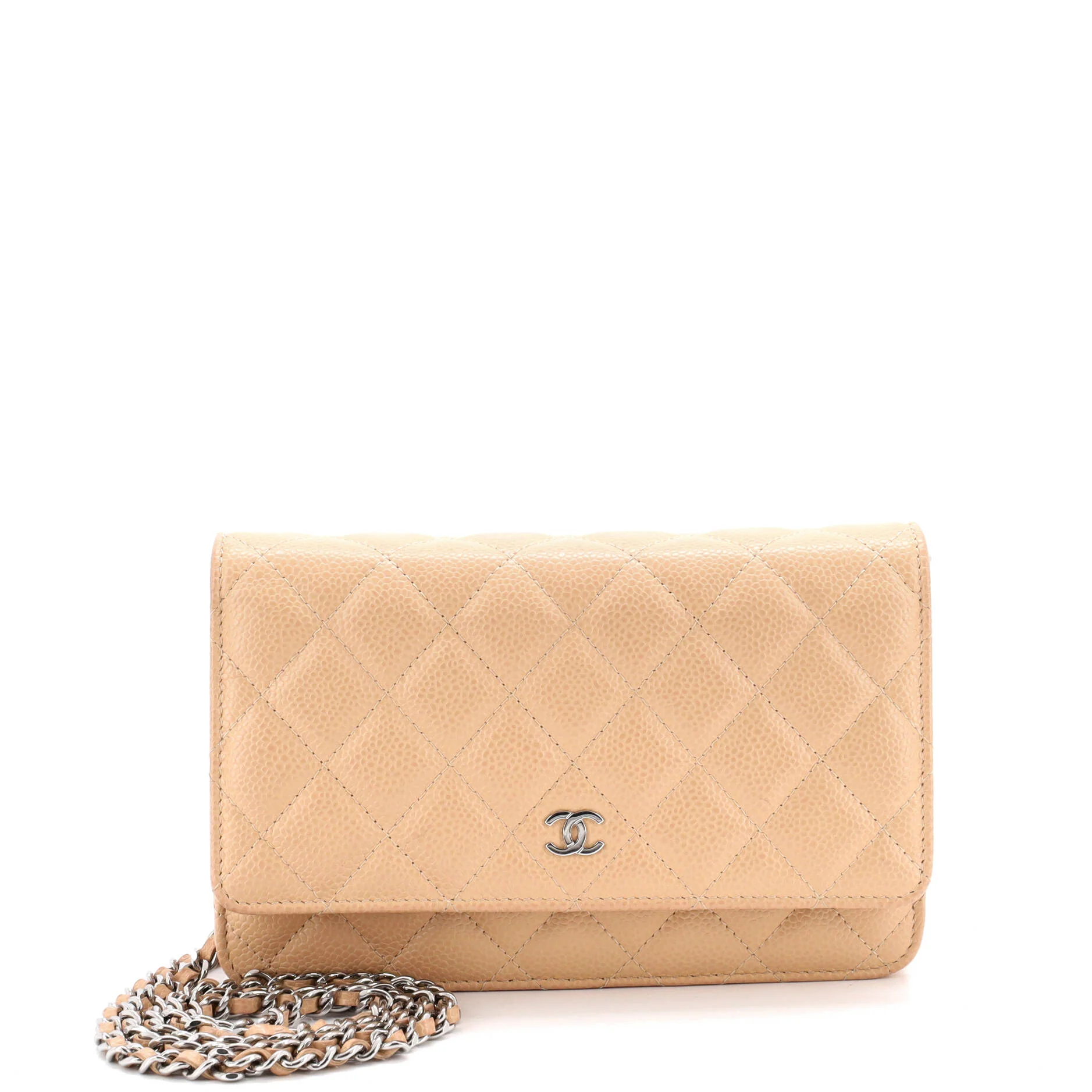 Wallet on Chain Quilted Caviar