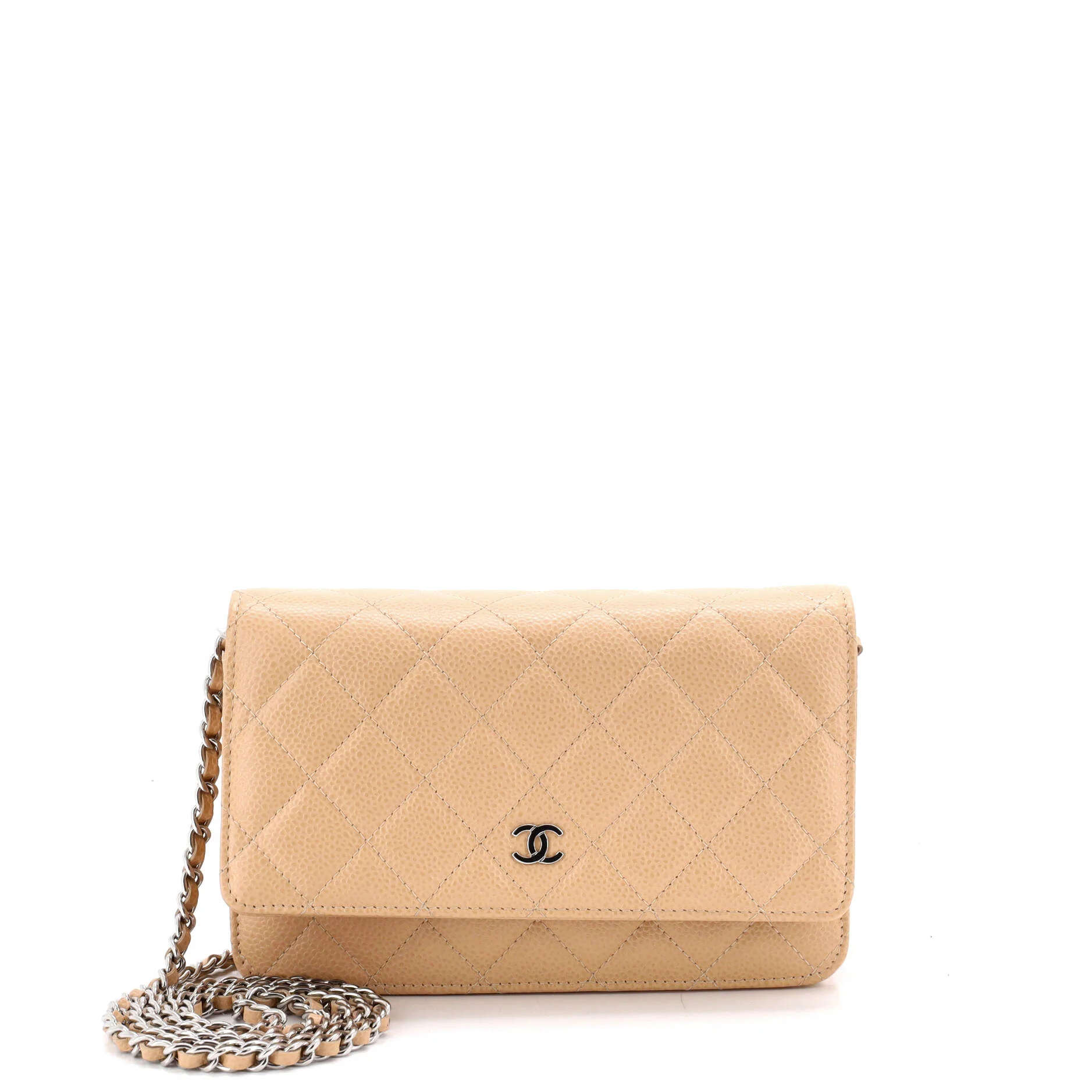 Wallet on Chain Quilted Caviar