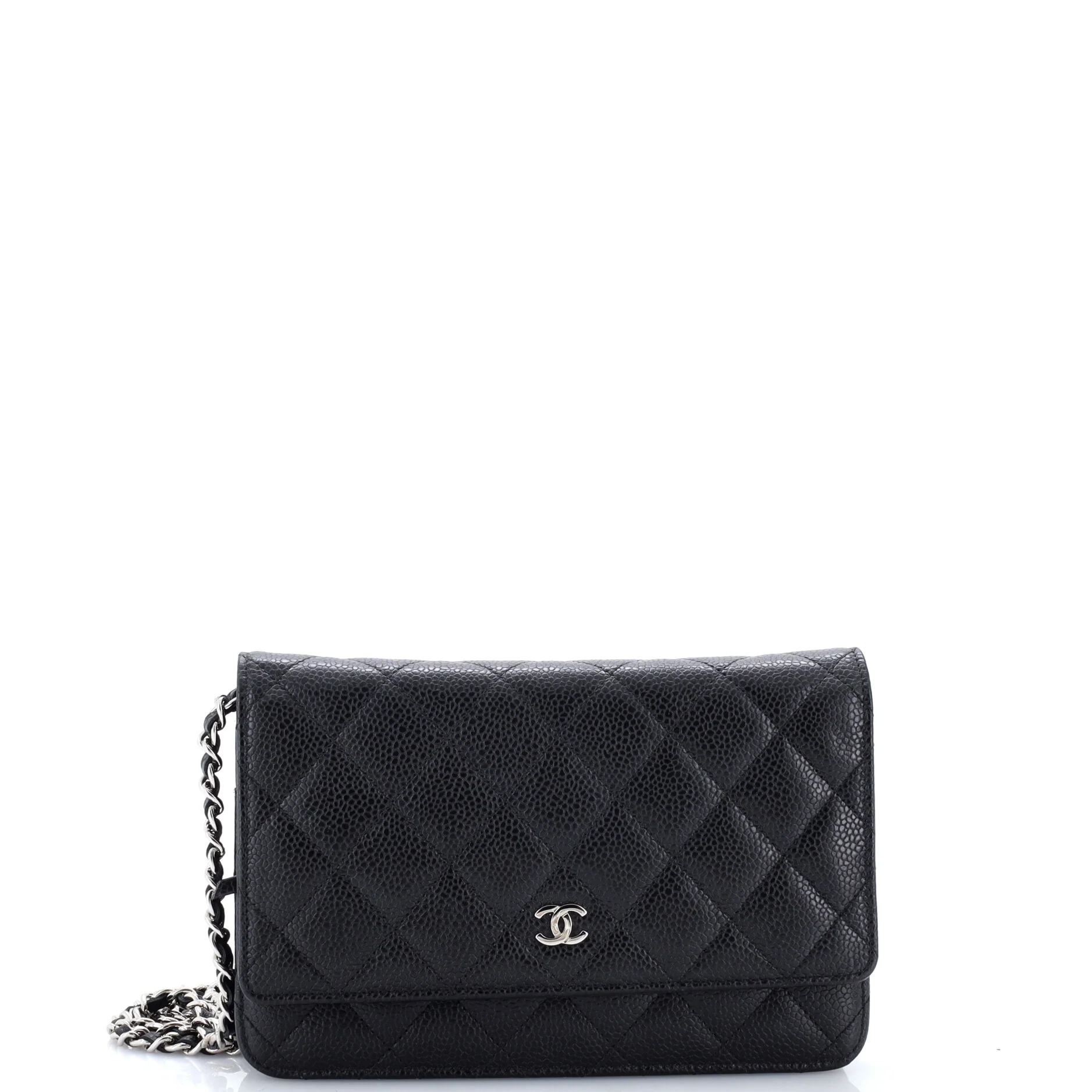 Wallet on Chain Quilted Caviar