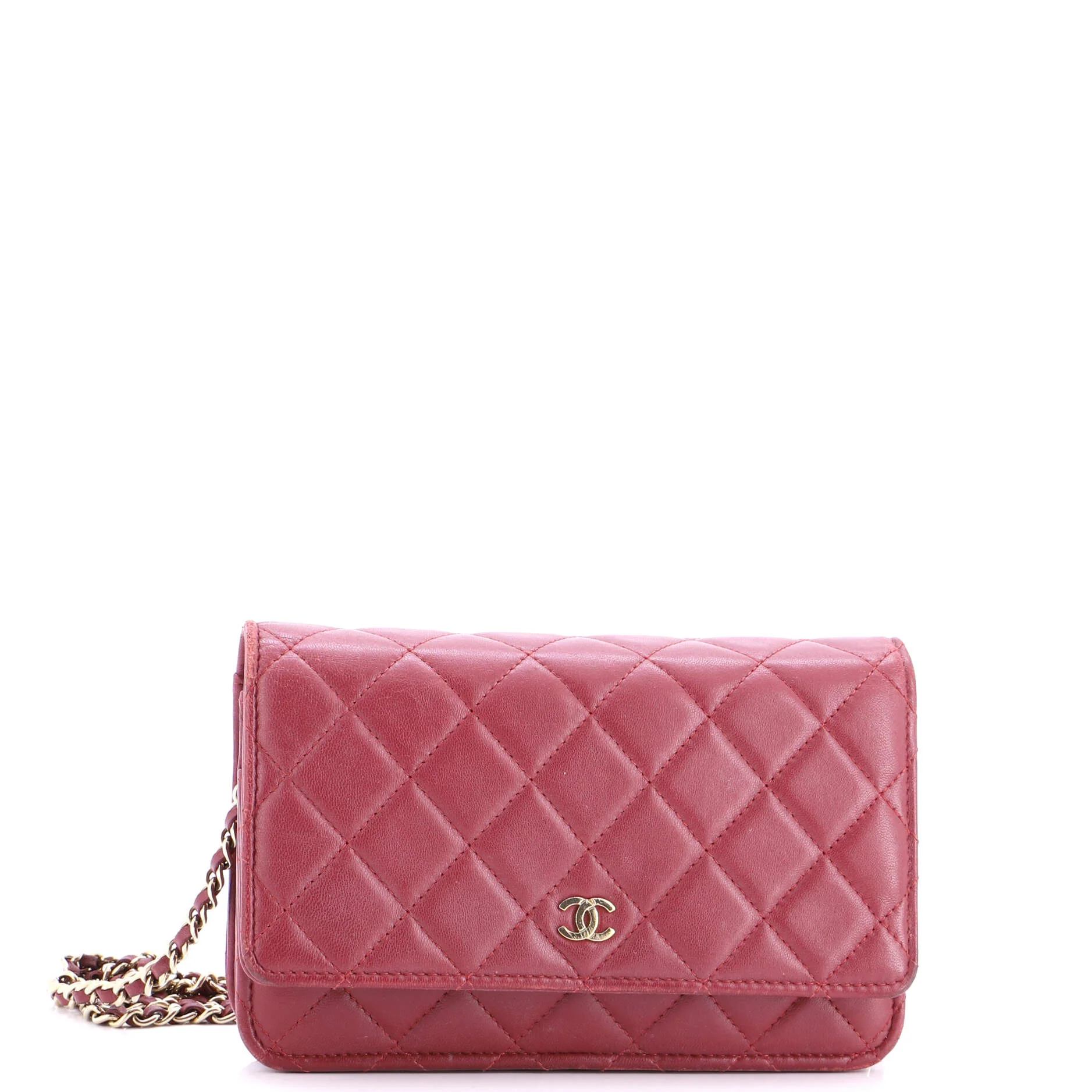 Wallet on Chain Quilted Lambskin