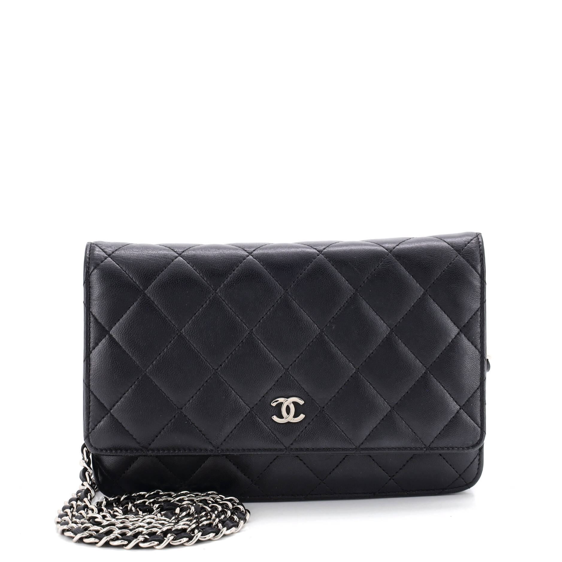 Wallet on Chain Quilted Lambskin