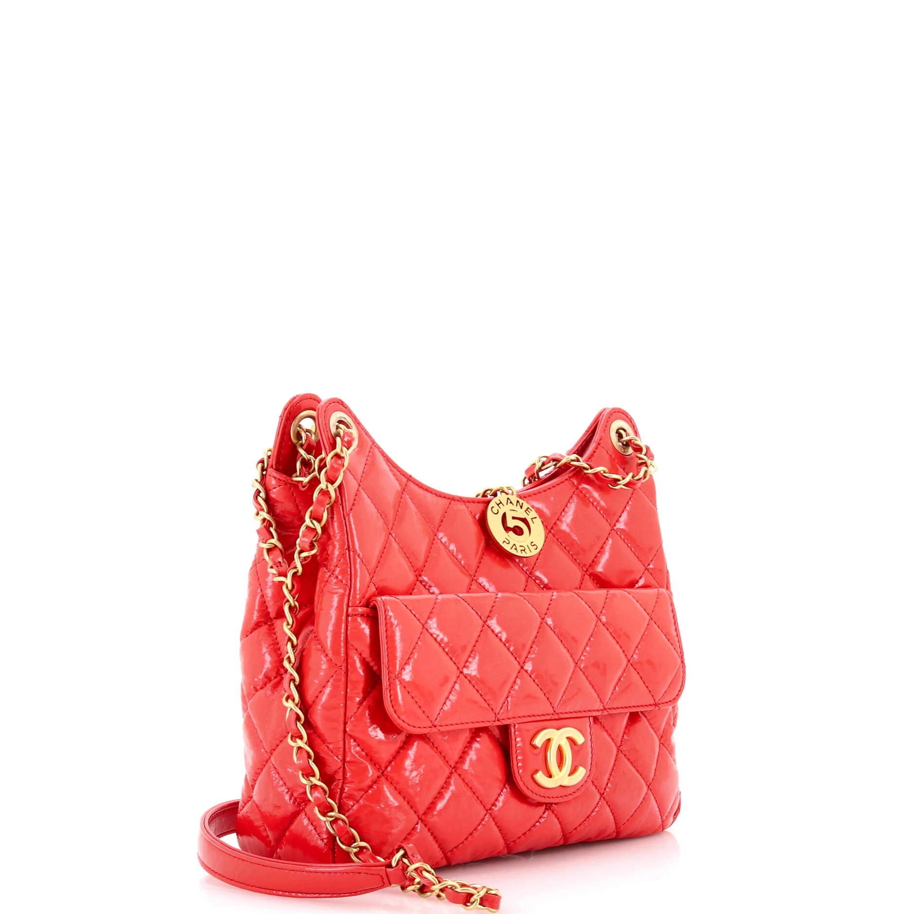 Wavy CC Hobo Quilted Crumpled Calfskin Medium - Image 2