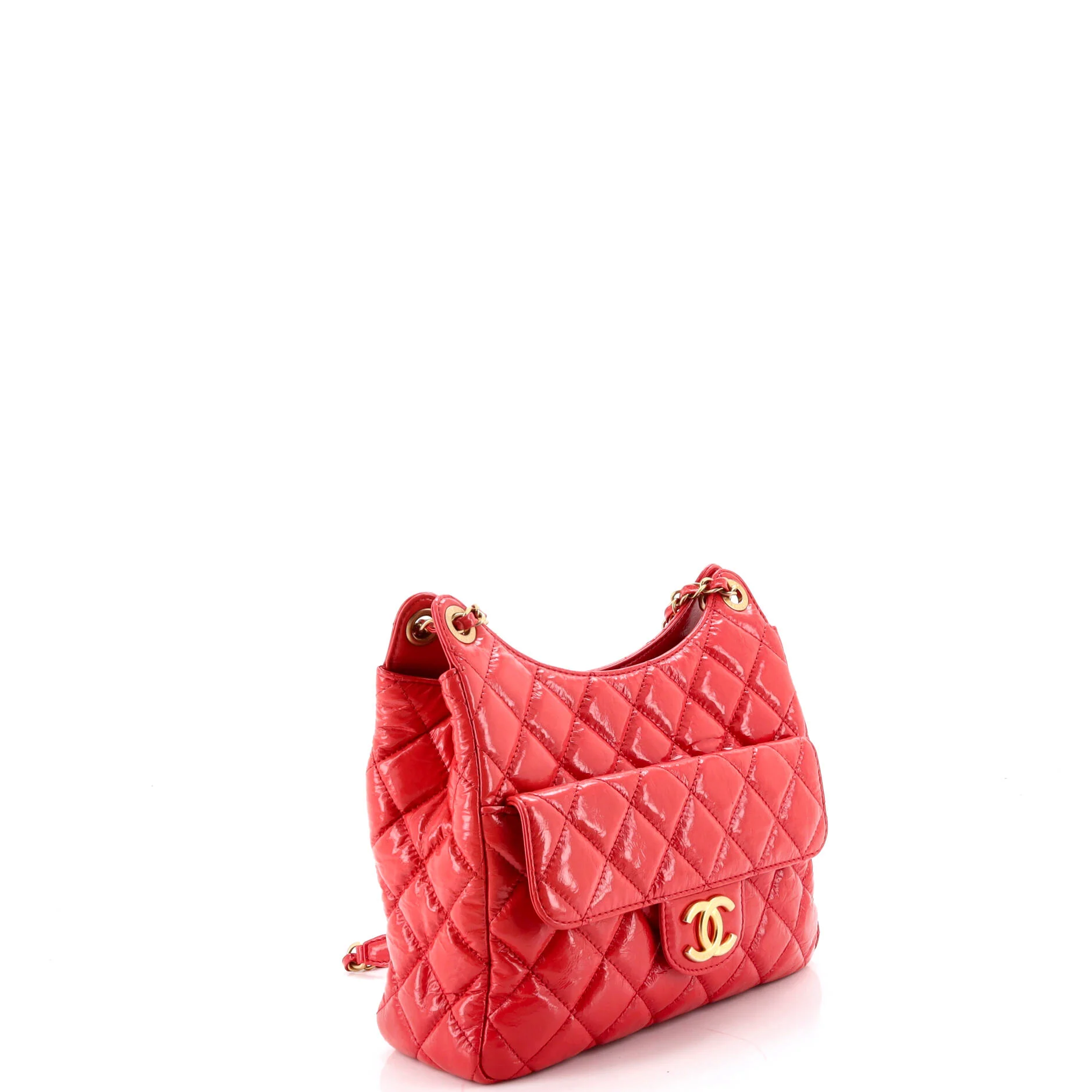 Wavy CC Hobo Quilted Crumpled Calfskin Medium - Image 2