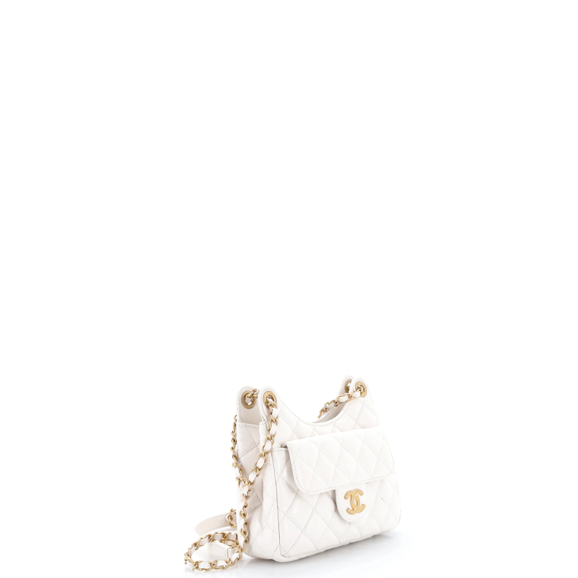 Wavy CC Hobo Quilted Crumpled Calfskin Small - Image 2