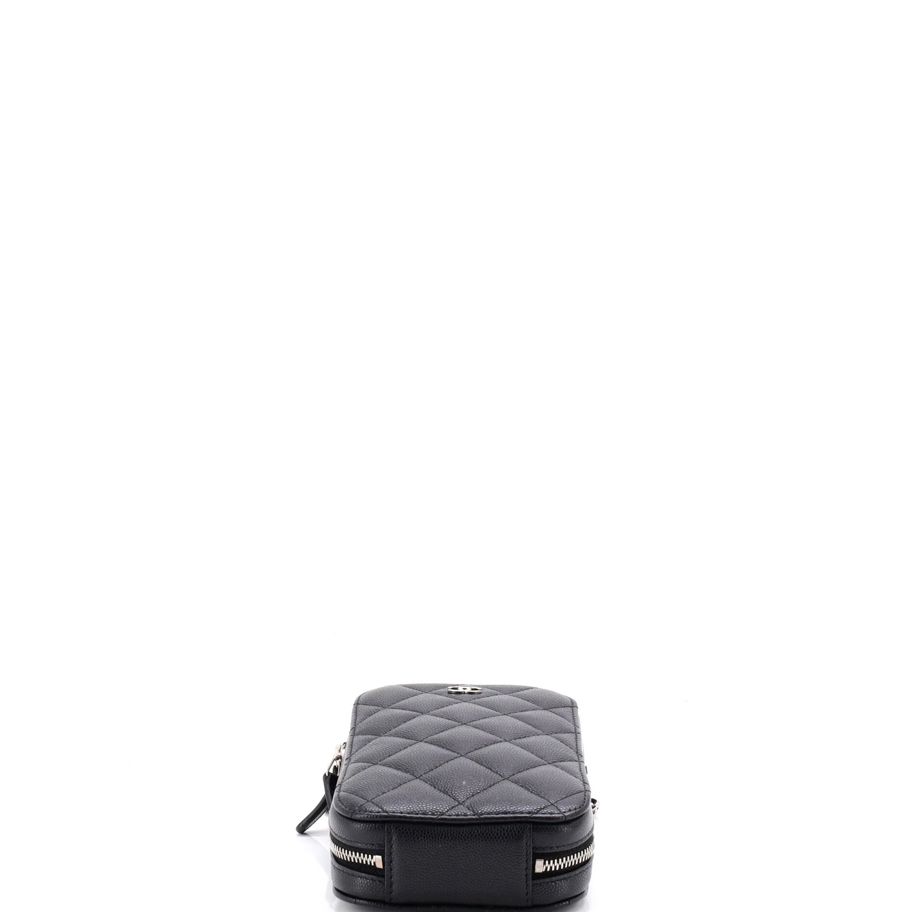 Zip Around Phone Case with Chain Quilted Caviar - Image 4