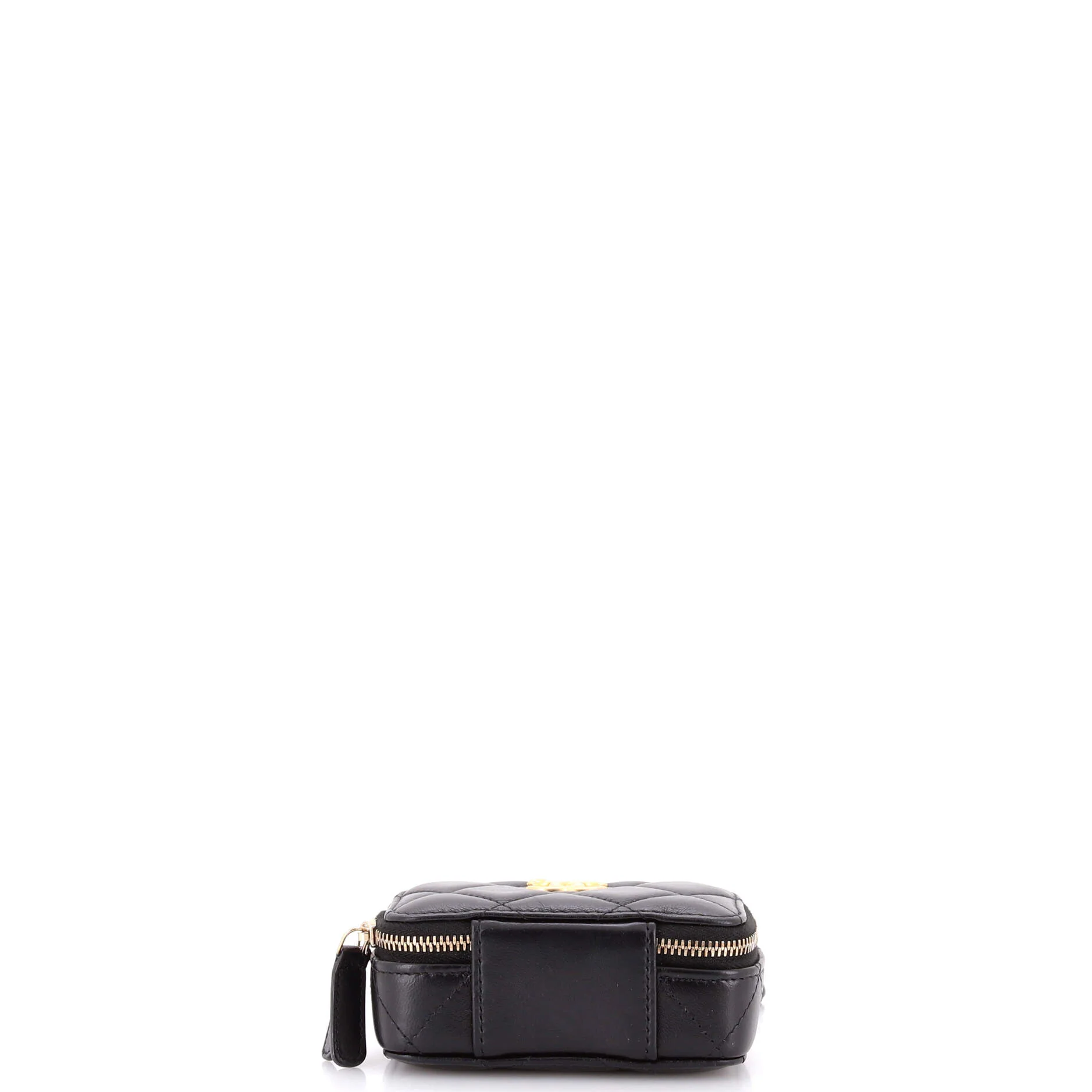 Zip Around Vanity Case with Chain Quilted Lambskin Mini - Image 4