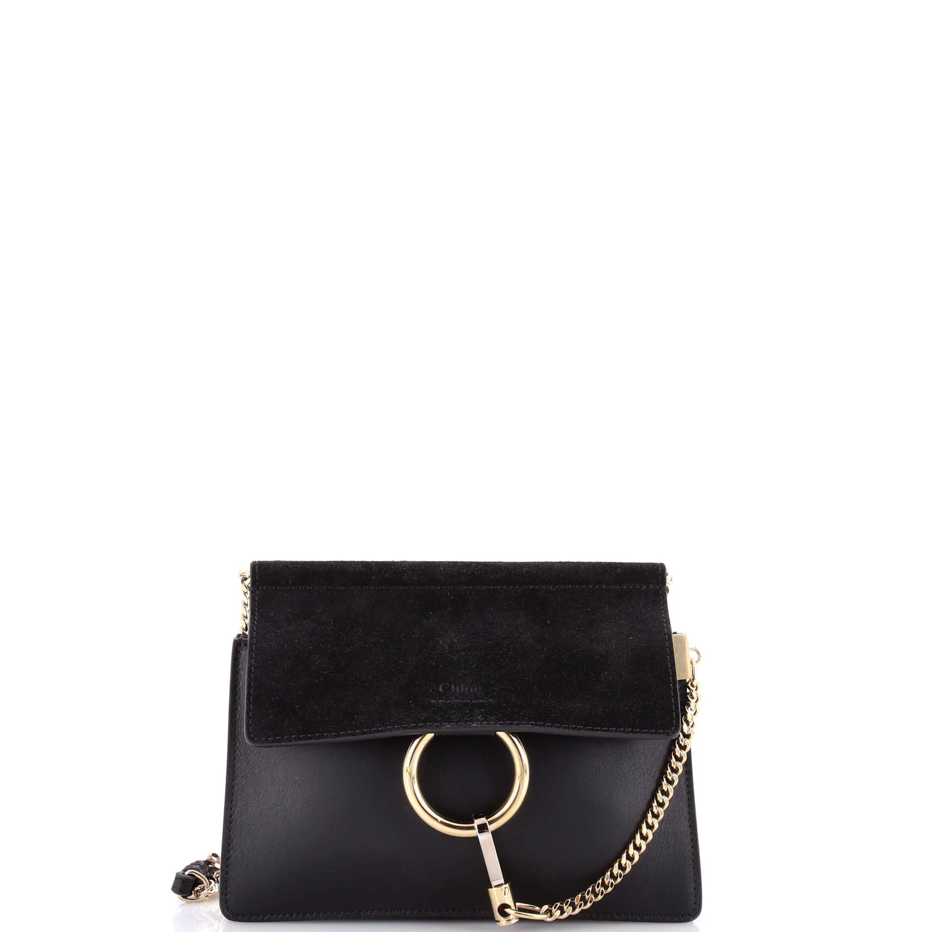 Faye Chain Shoulder Bag Leather and Suede Mini