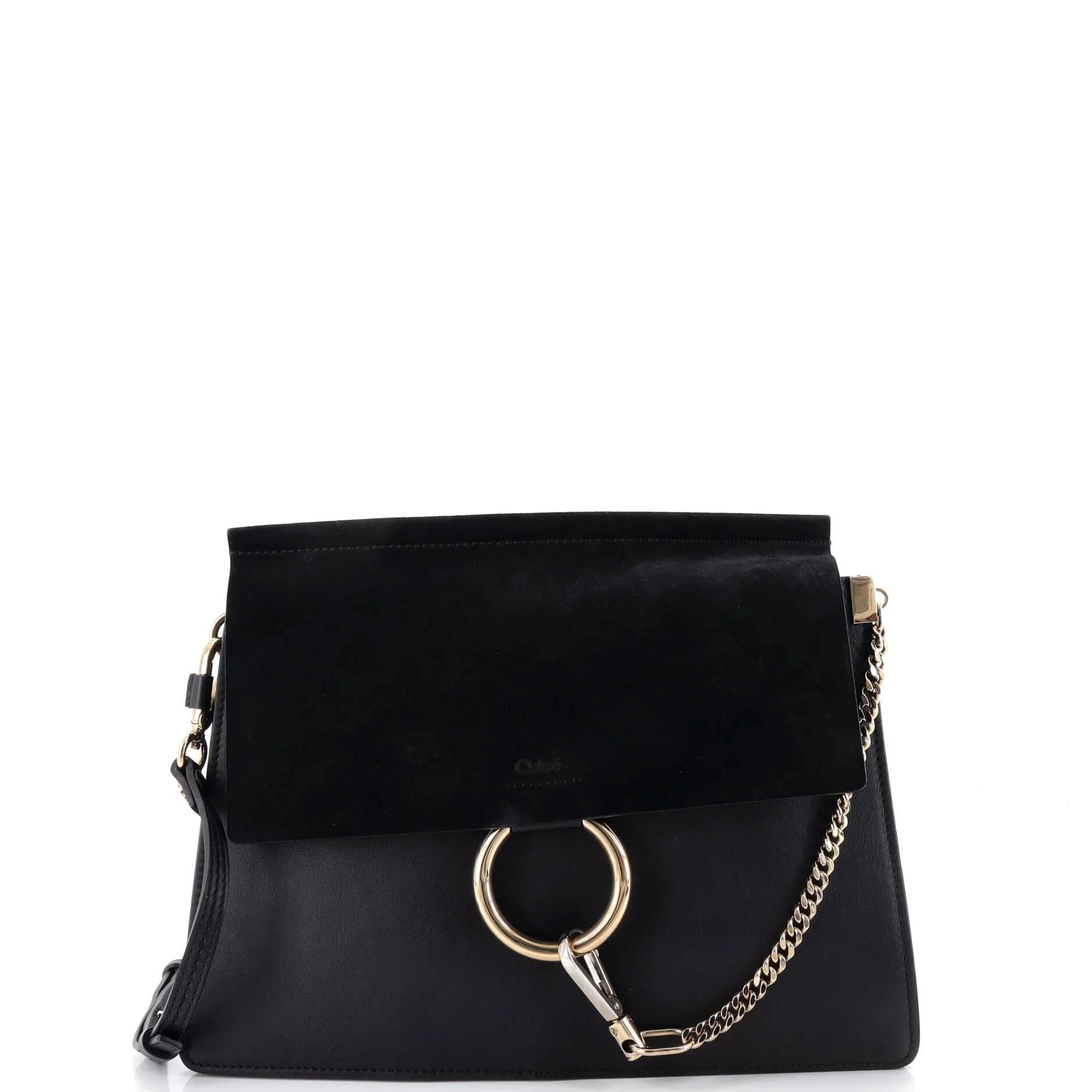 Faye Shoulder Bag Leather and Suede Medium