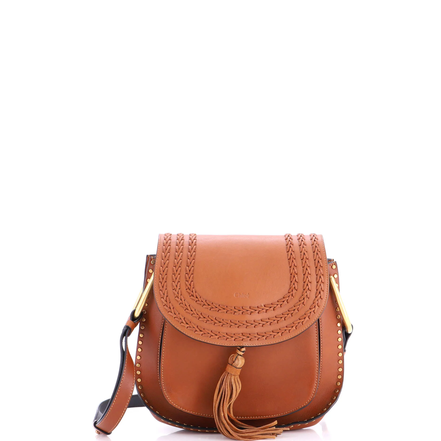 Hudson Handbag Whipstitch Leather Medium