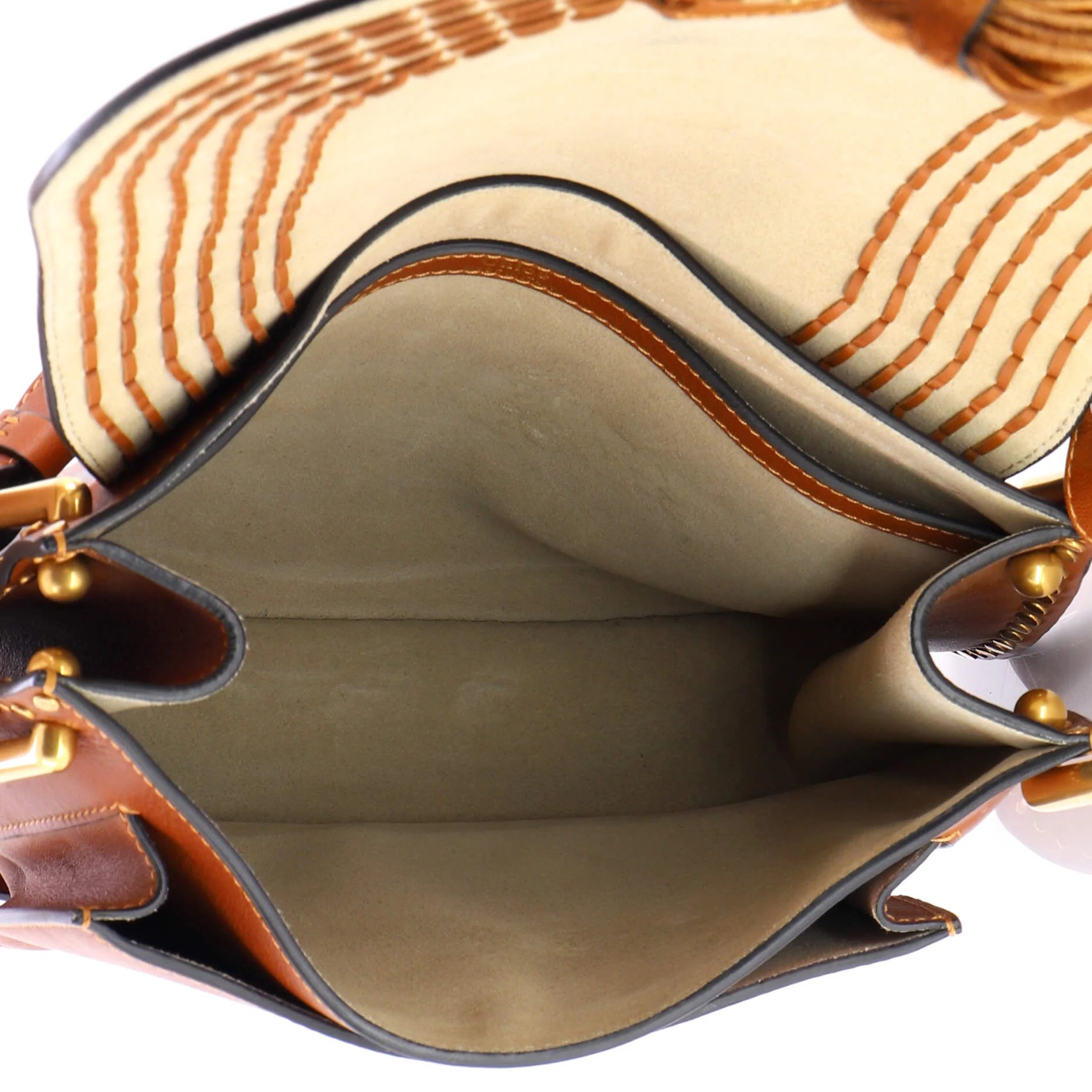 Hudson Handbag Whipstitch Leather Medium - Image 5