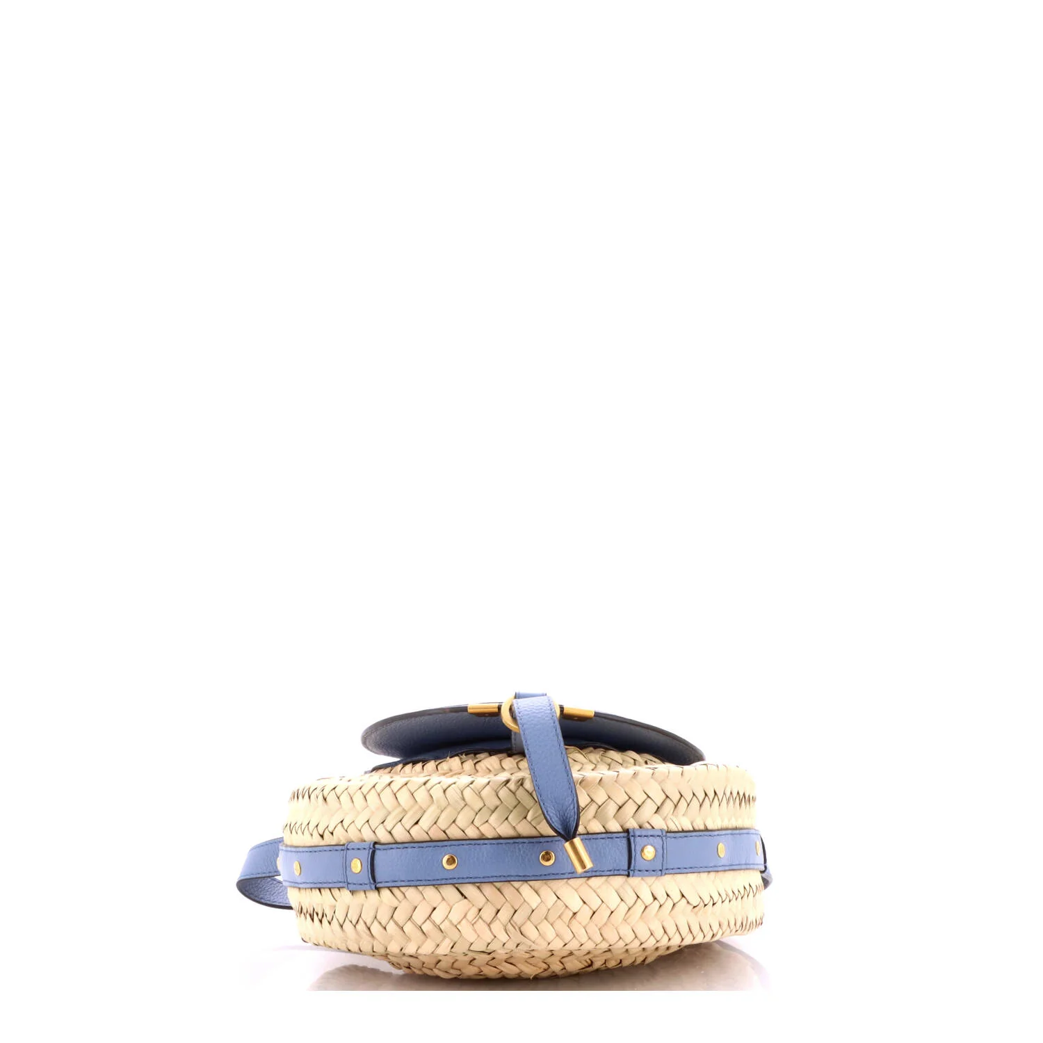 Marcie Basket Crossbody Bag Raffia and Leather Small - Image 4
