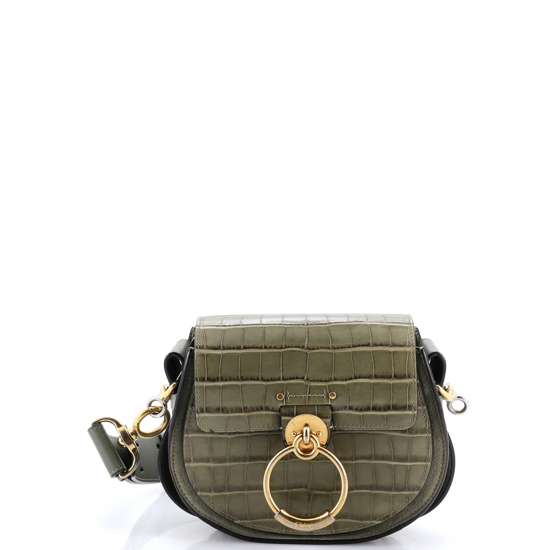 Tess Bag Crocodile Embossed Leather Small