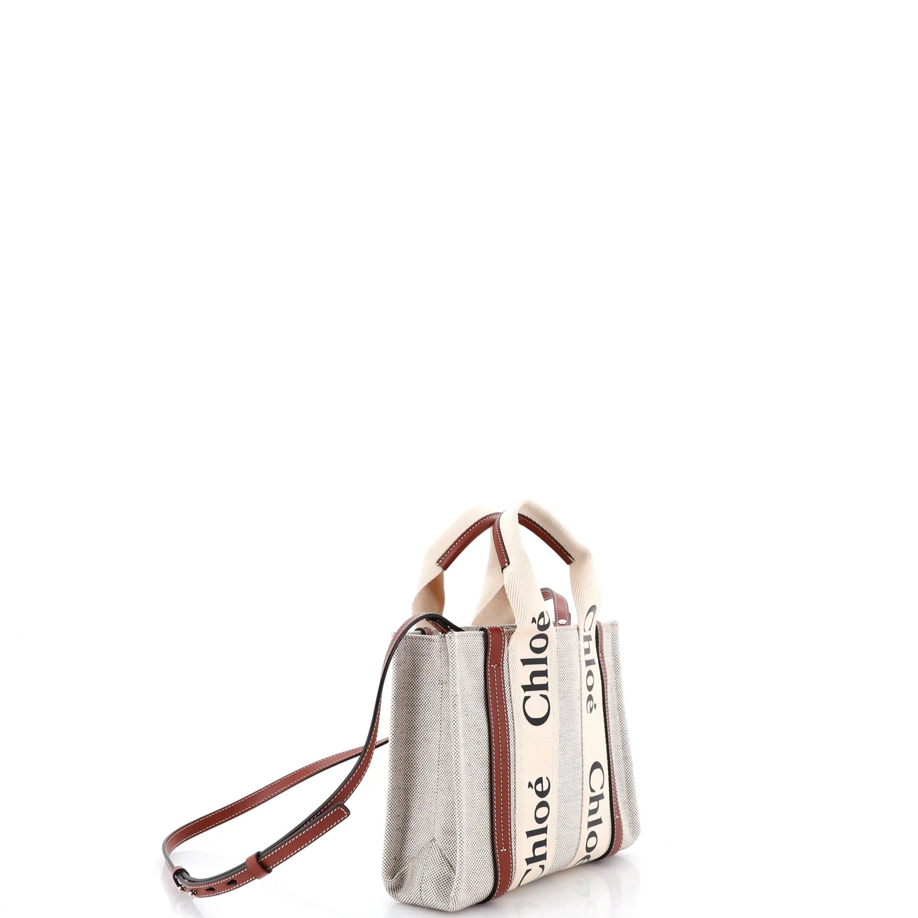 Woody Tote Canvas with Leather Small - Image 2