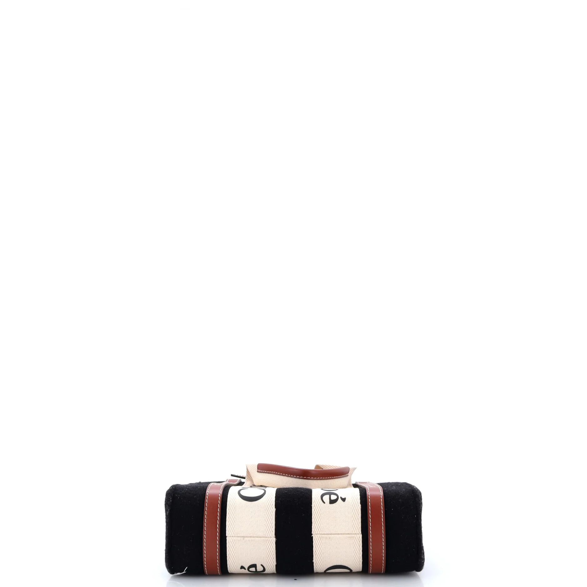 Woody Tote Recycled Felt with Leather and Canvas Small - Image 4
