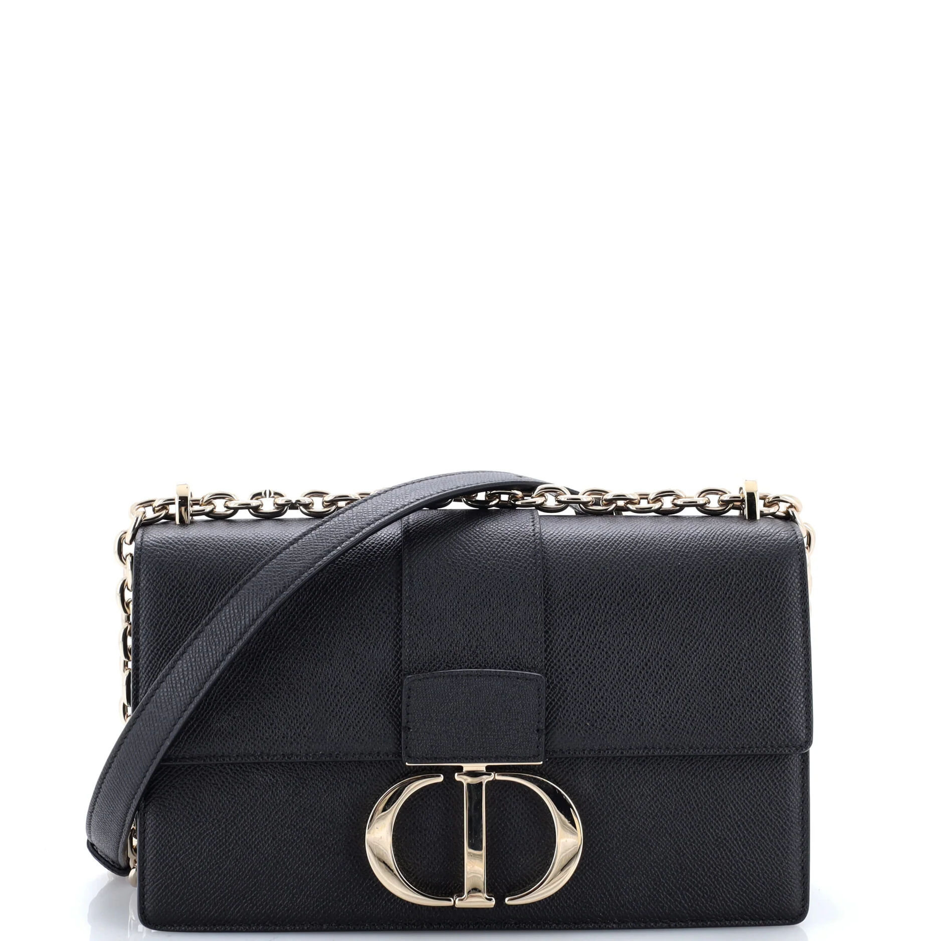 30 Montaigne Chain Flap Bag Leather East West