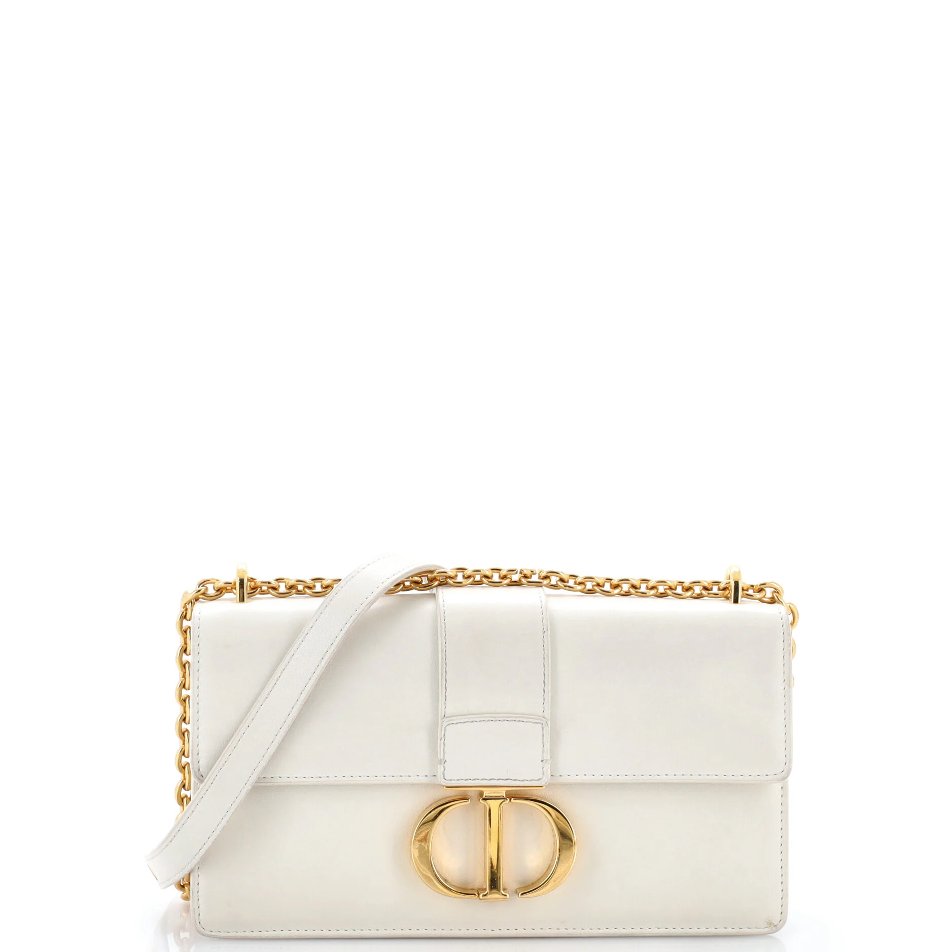30 Montaigne Chain Flap Bag Leather East West