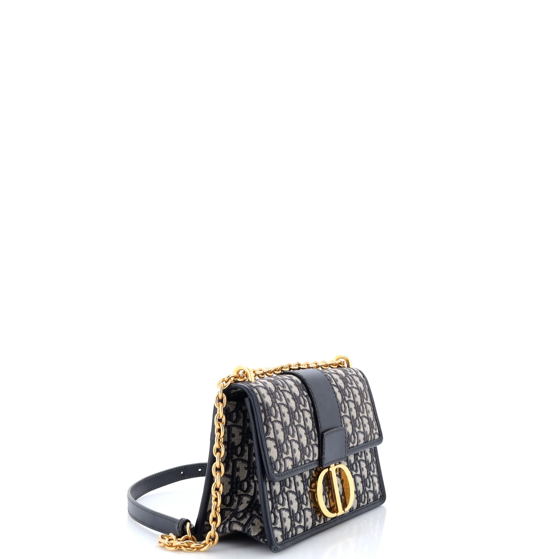30 Montaigne Chain Flap Bag Oblique Canvas East West - Image 2