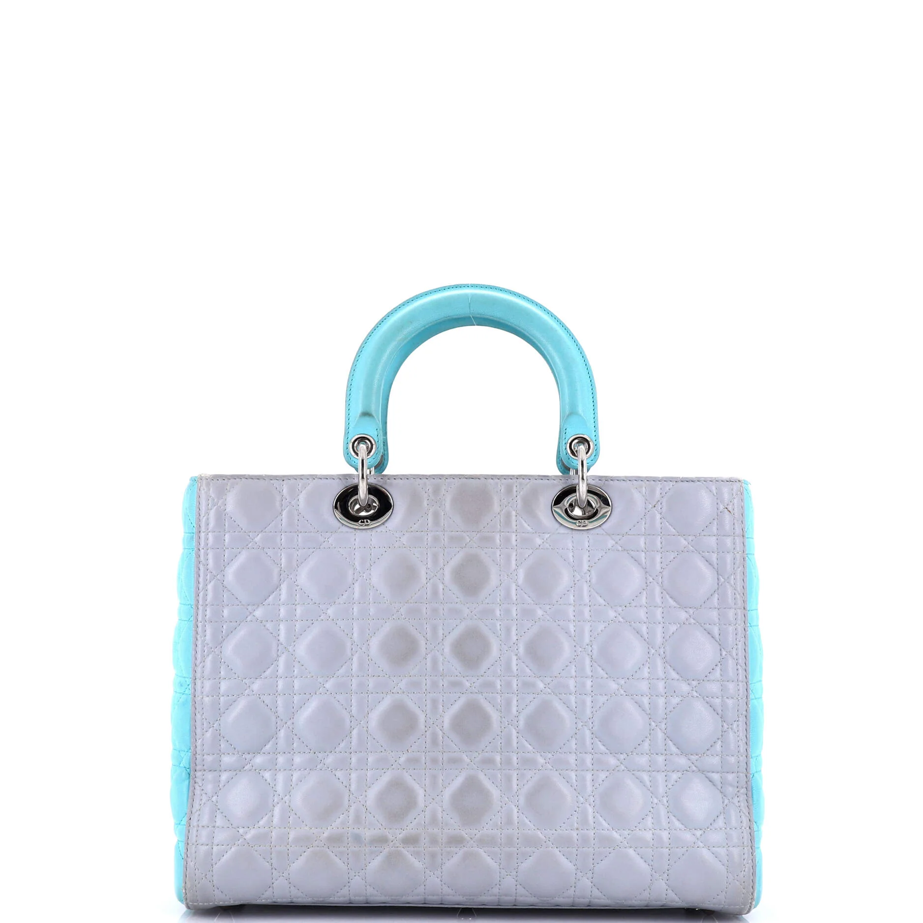 Bicolor Lady Dior Bag Cannage Quilt Lambskin Large - Image 3
