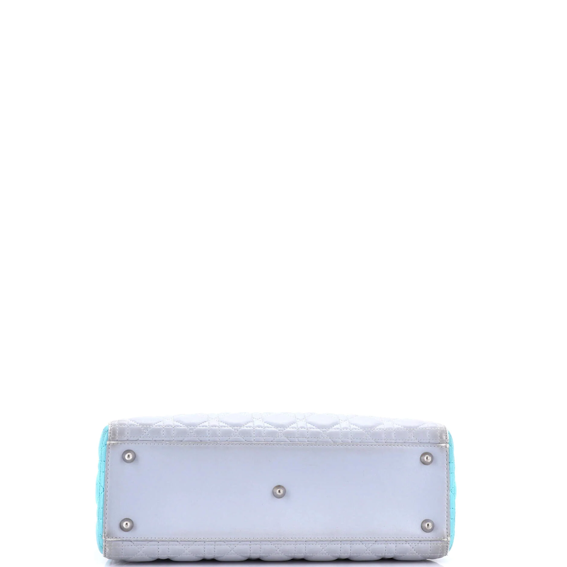 Bicolor Lady Dior Bag Cannage Quilt Lambskin Large - Image 4