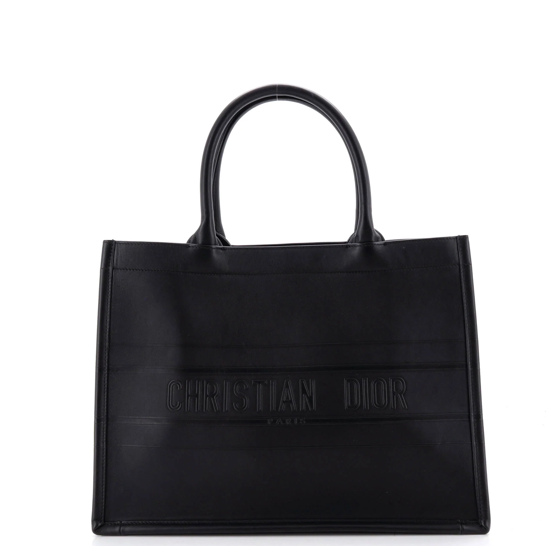 Book Tote Embossed Leather Medium