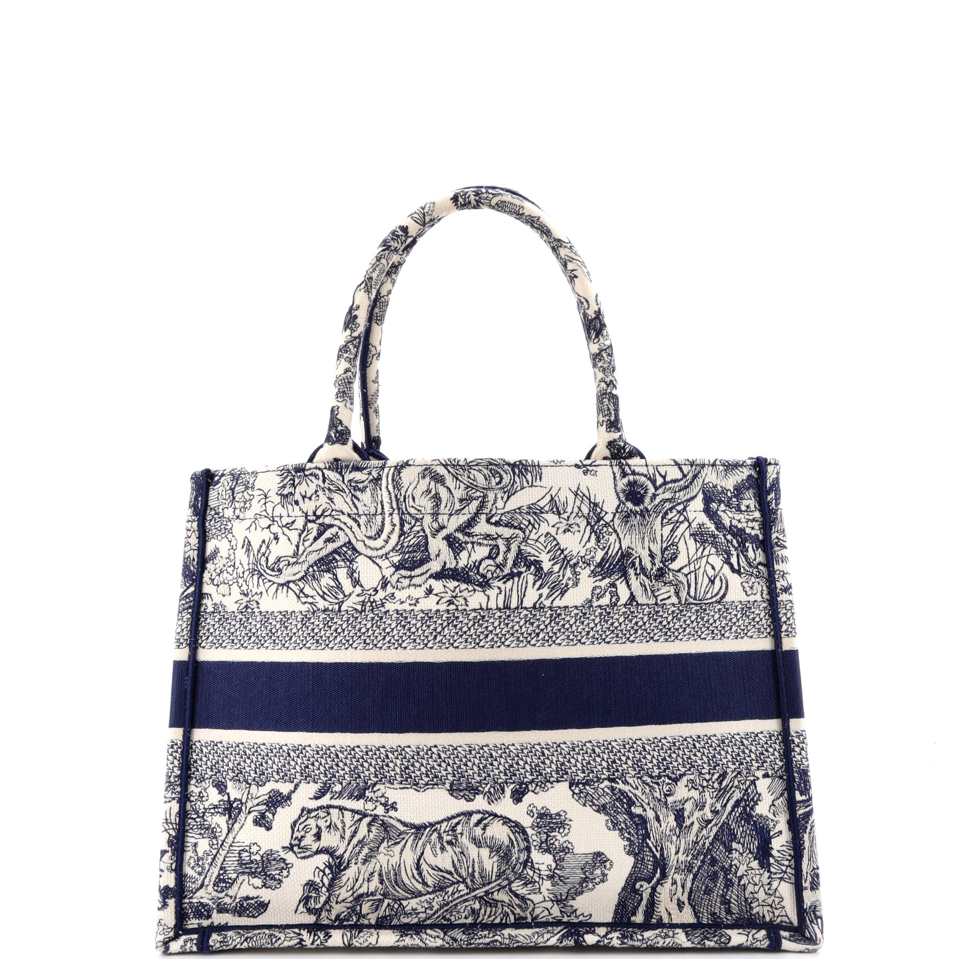 Book Tote Embroidered Canvas Medium - Image 3