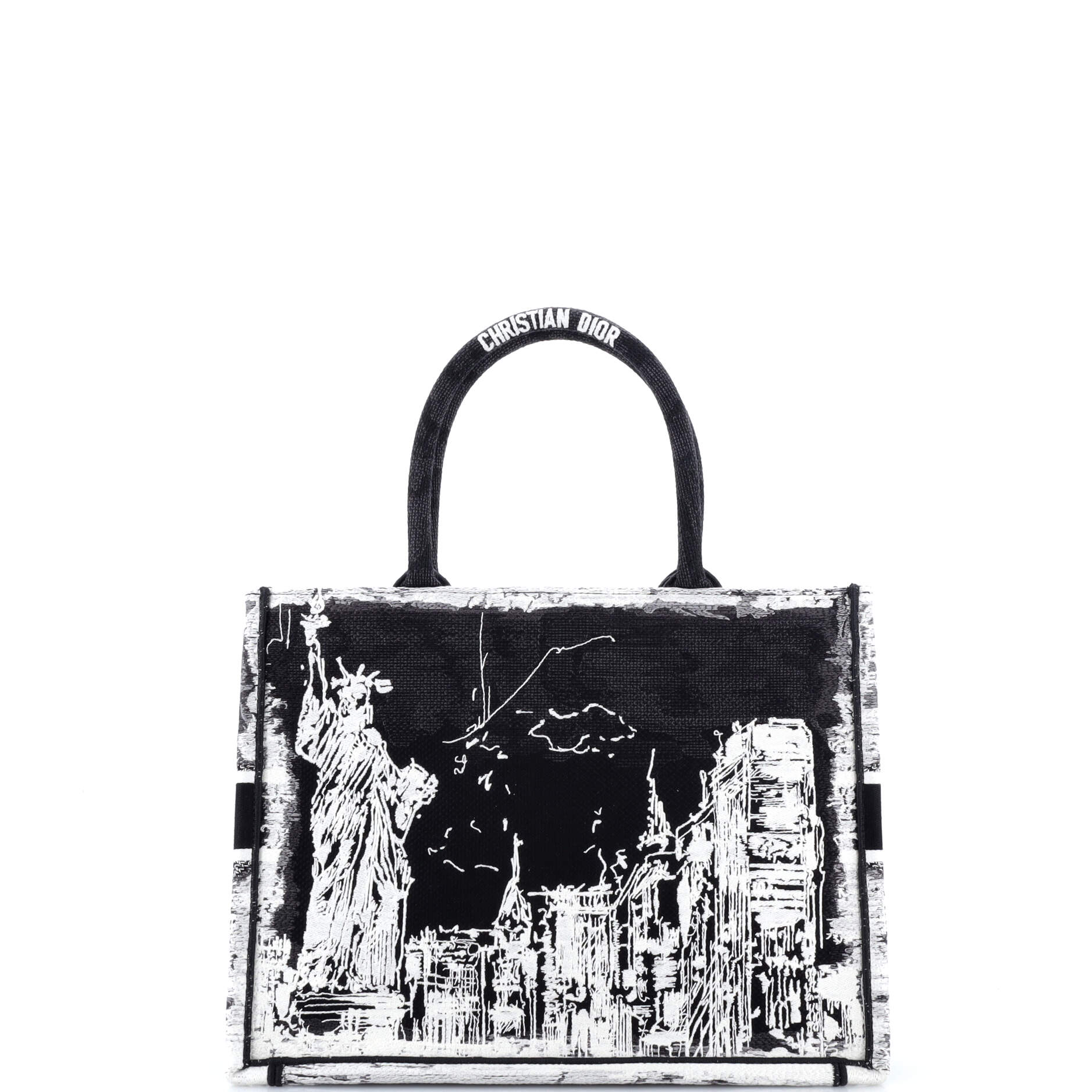 Book Tote Embroidered Canvas Medium - Image 3