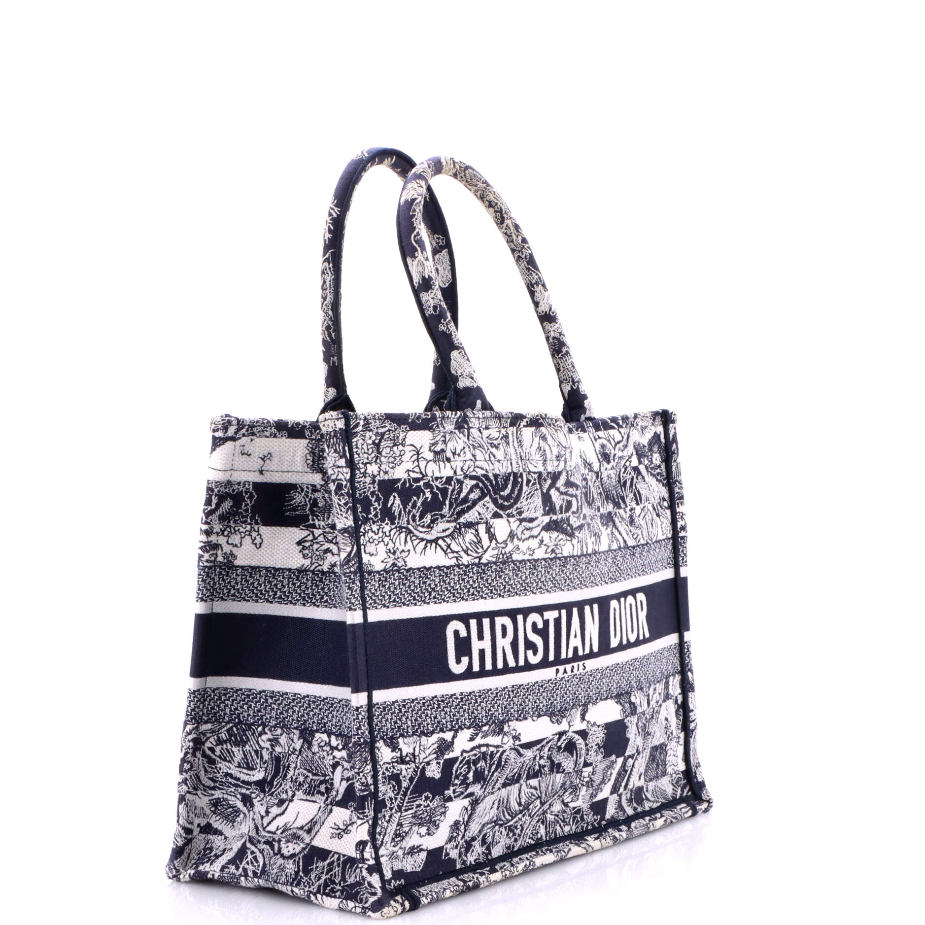 Book Tote Embroidered Canvas Medium - Image 2