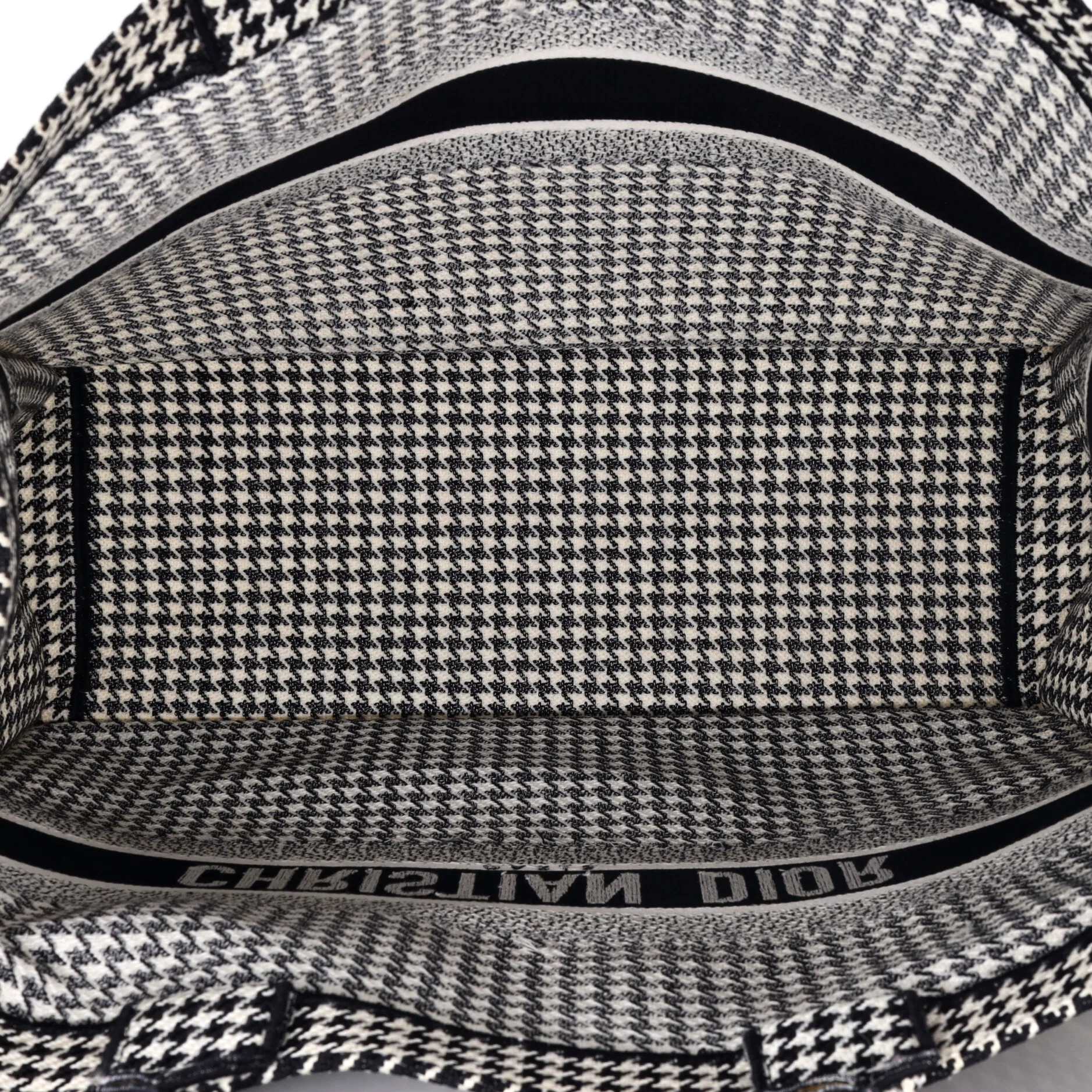 Book Tote Houndstooth Canvas Large - Image 5