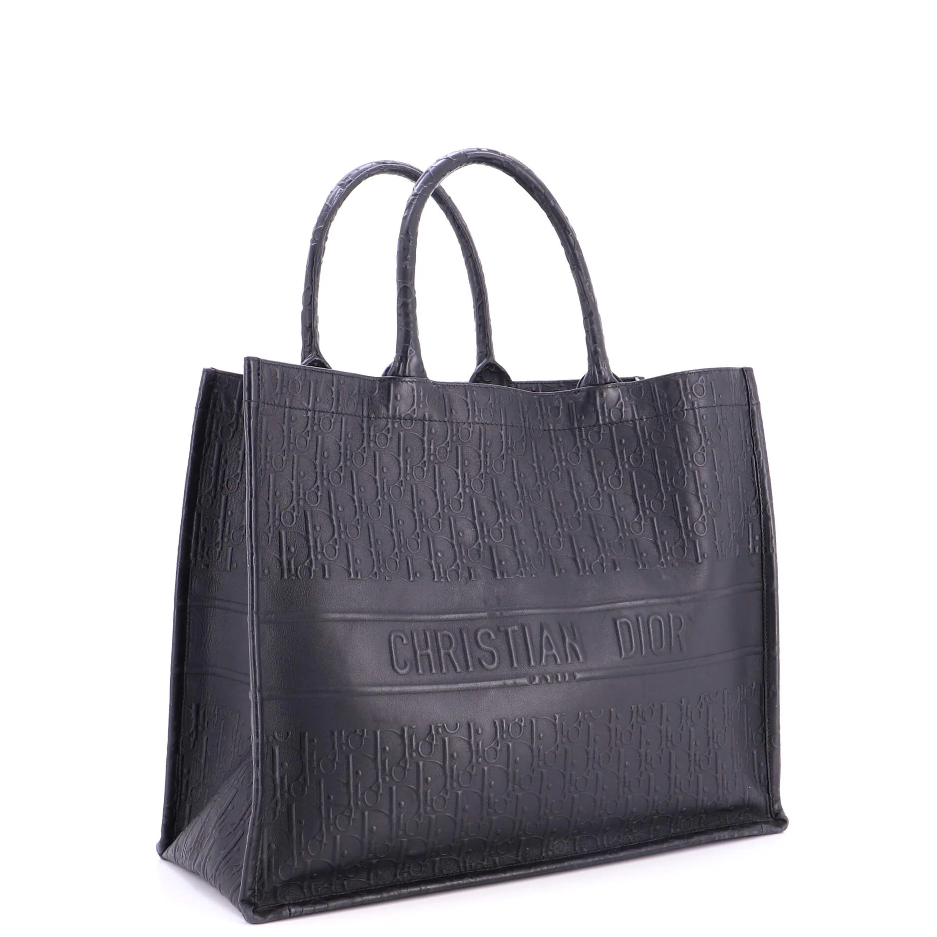 Book Tote Oblique Embossed Calfskin Large - Image 2