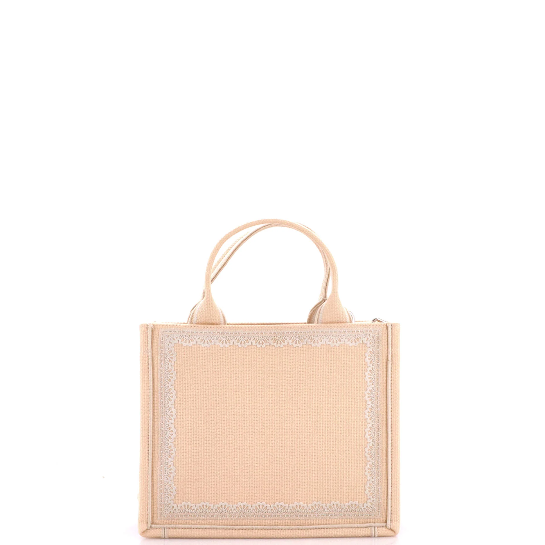 Book Tote with Strap Embroidered Canvas Small - Image 3
