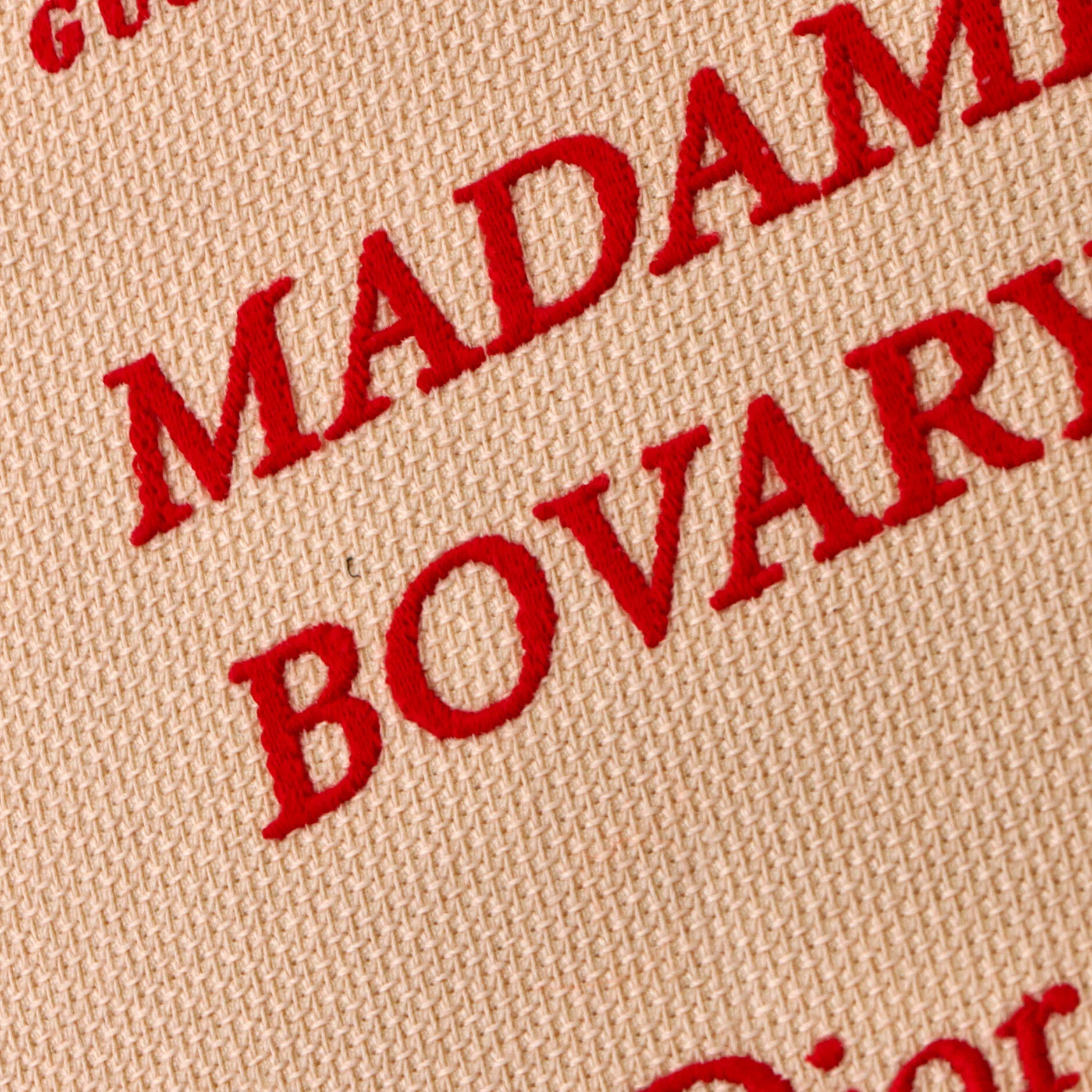 Book Tote with Strap Embroidered Canvas Small - Image 7