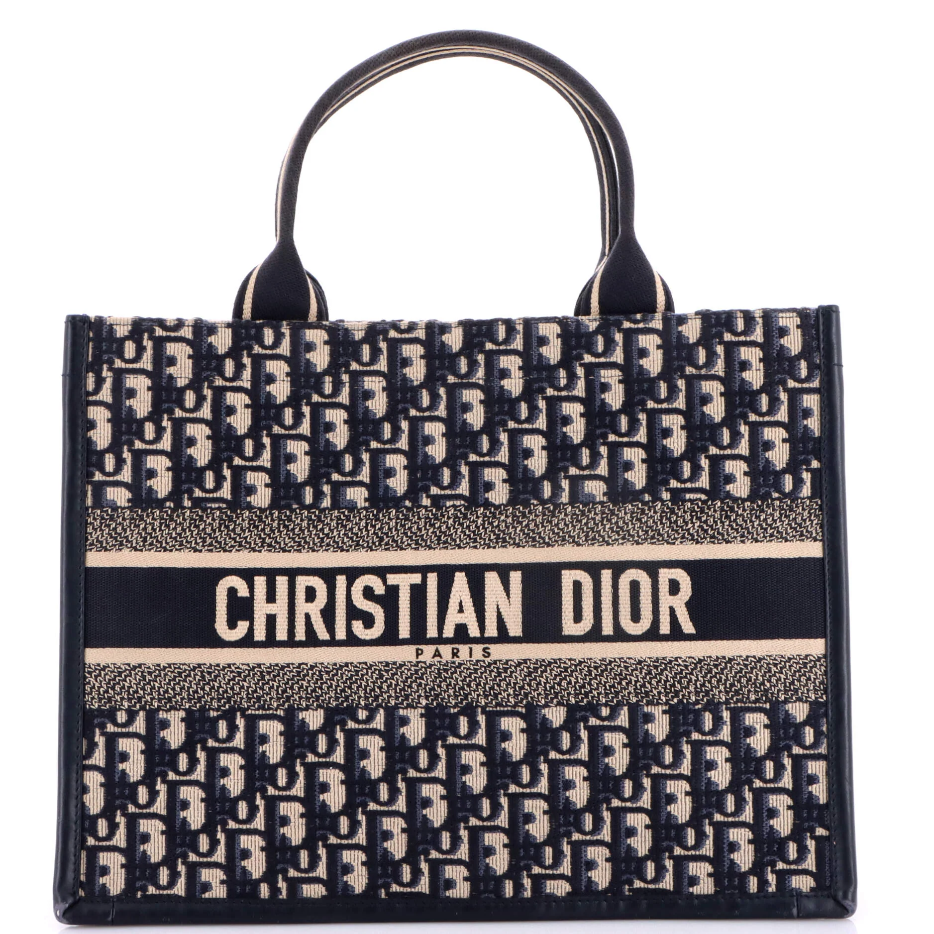Book Tote with Strap Oblique Canvas Medium