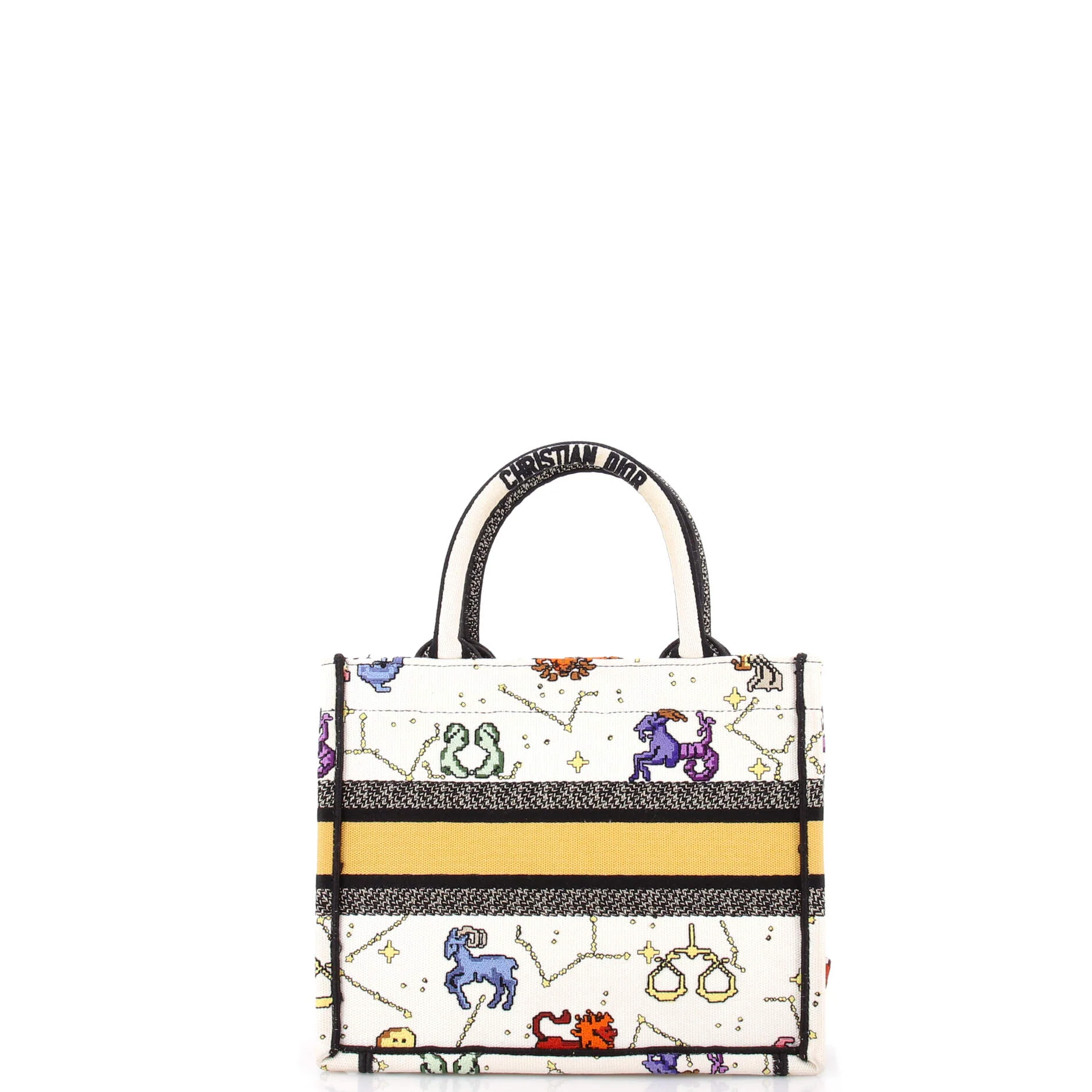 Book Tote Zodiac Embroidered Canvas Small - Image 3