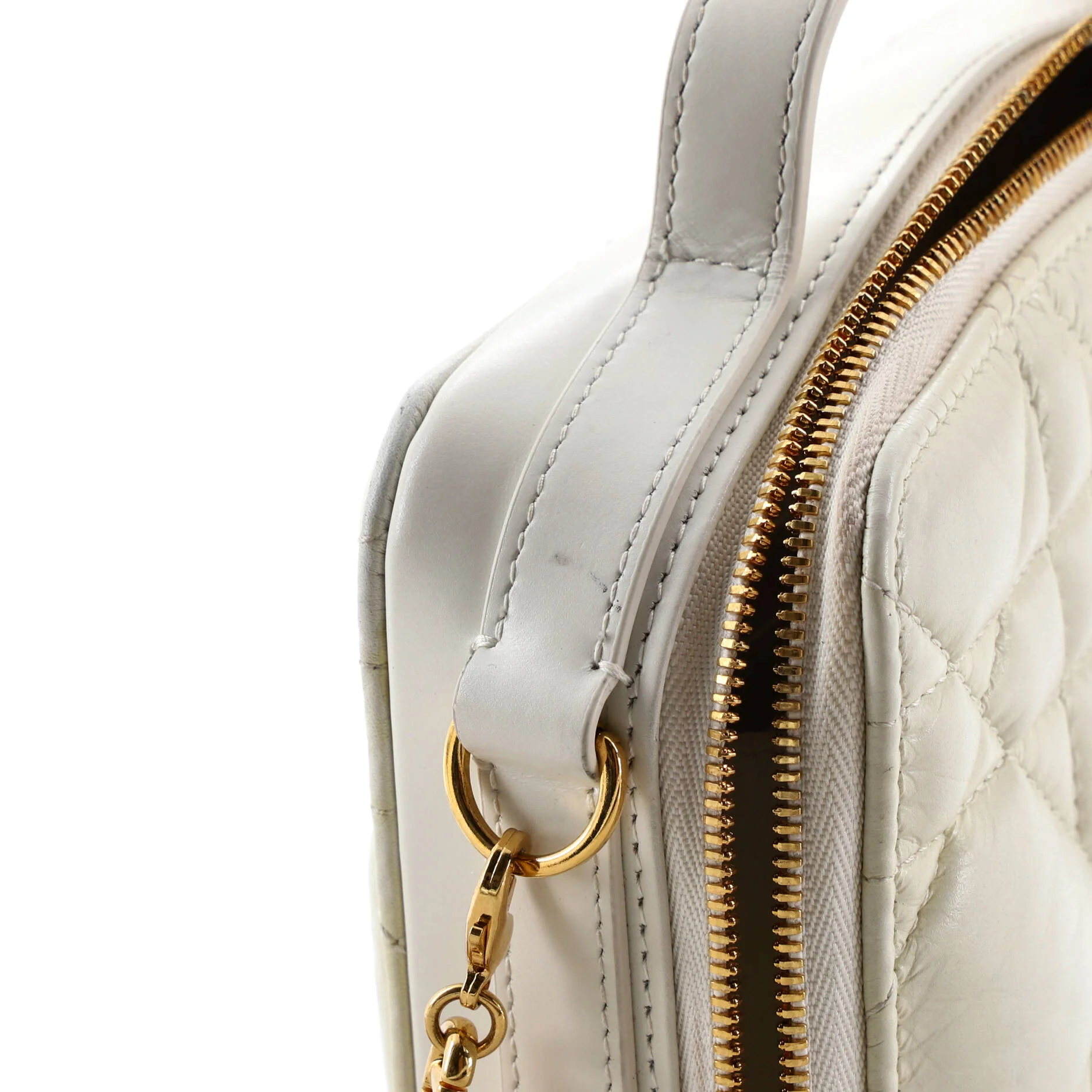 Caro Box Bag with Chain Macrocannage Quilt Calfskin - Image 8