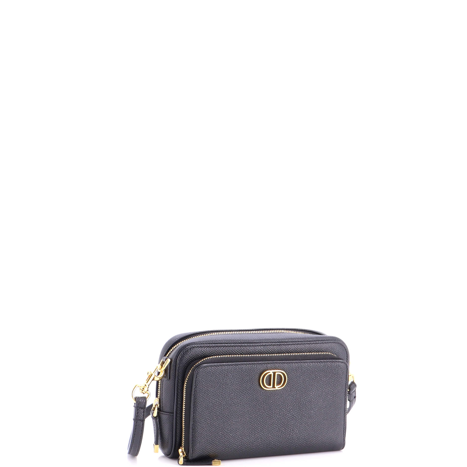 Caro Double Pouch Crossbody Bag Leather - Image 2