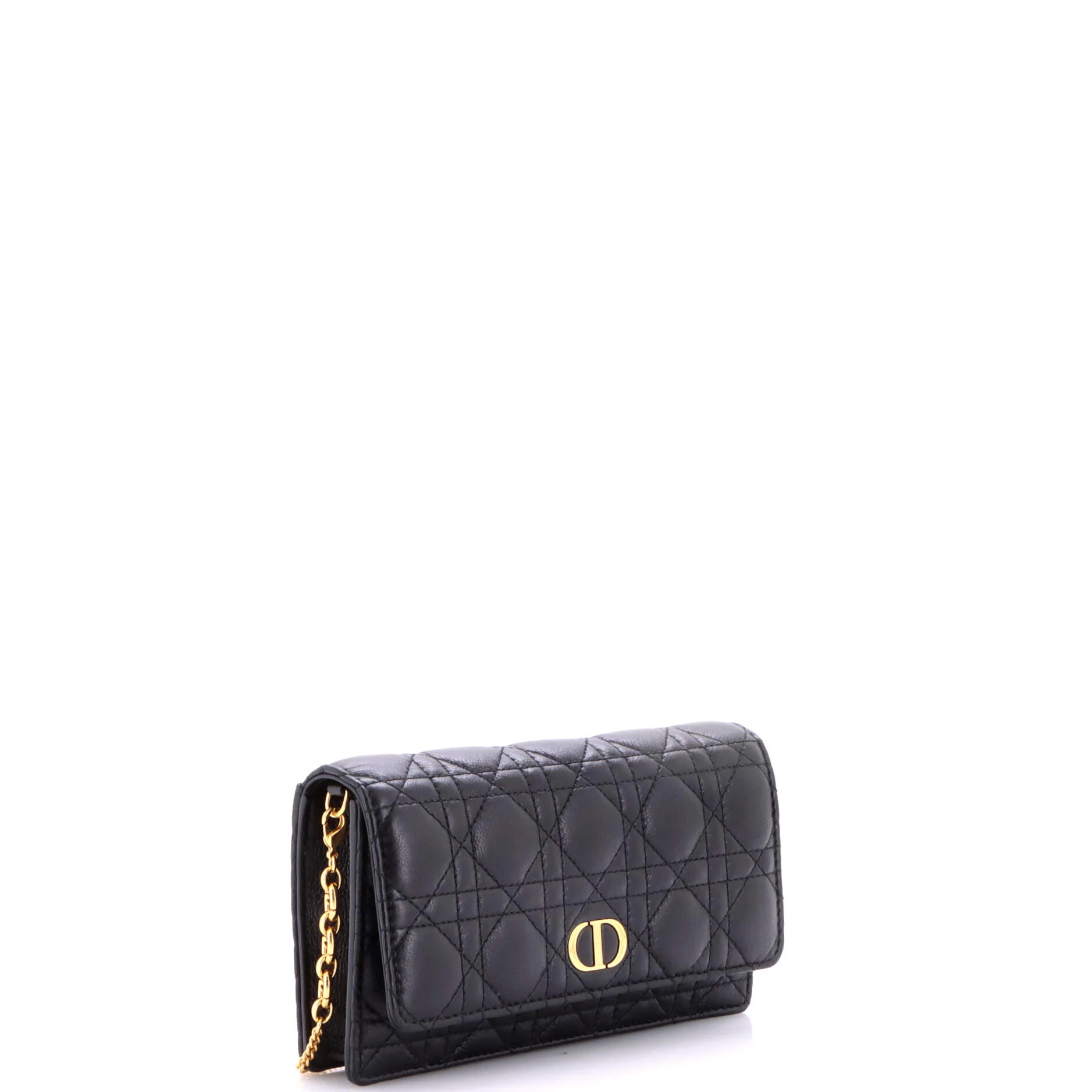 Caro Wallet on Chain Pouch Cannage Quilt Leather - Image 2