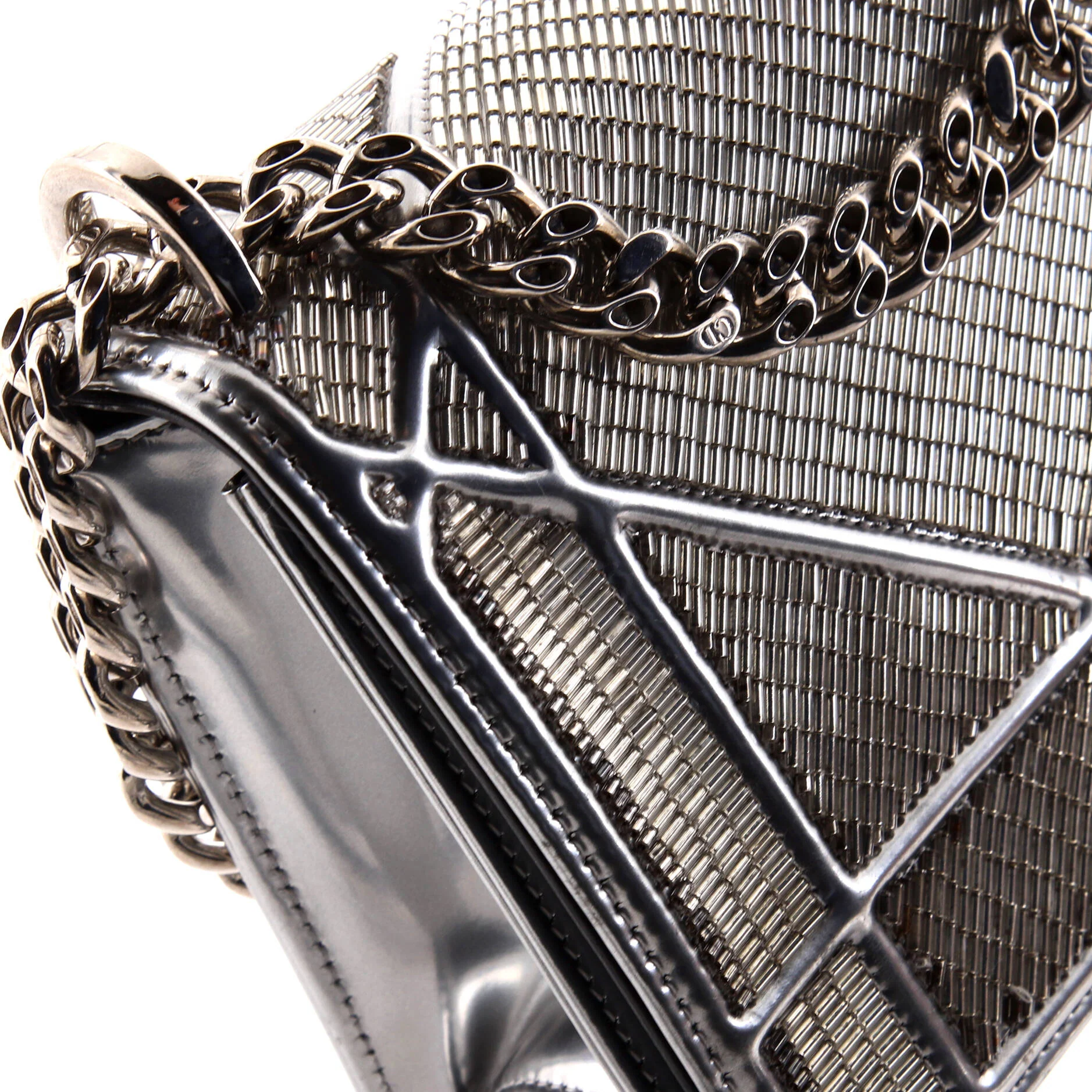 Diorama Flap Bag Beaded Leather Small - Image 6