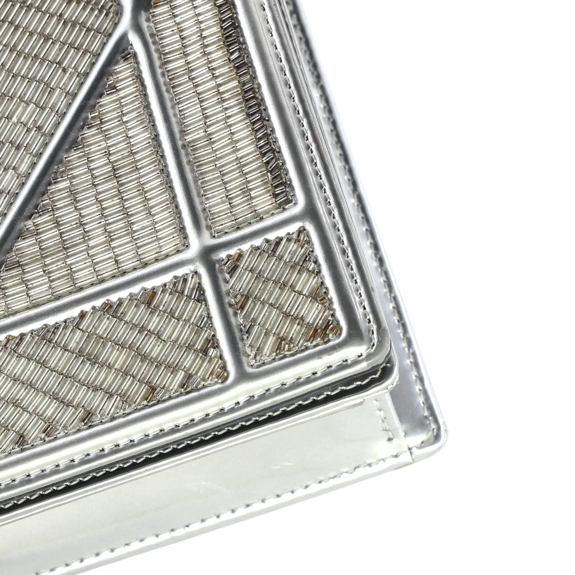 Diorama Flap Bag Beaded Leather Small - Image 7