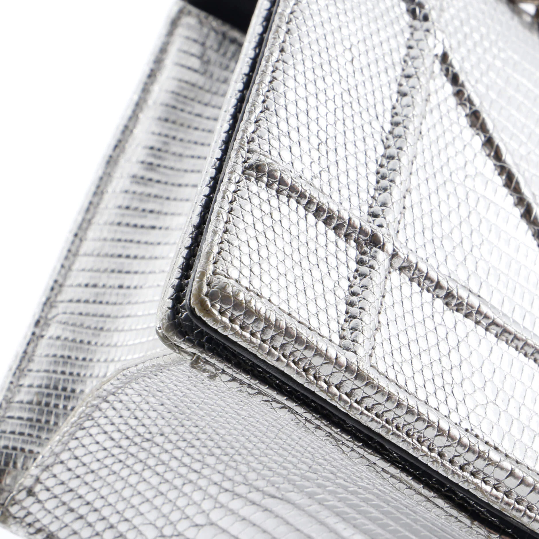 Diorama Flap Bag Lizard Medium - Image 7