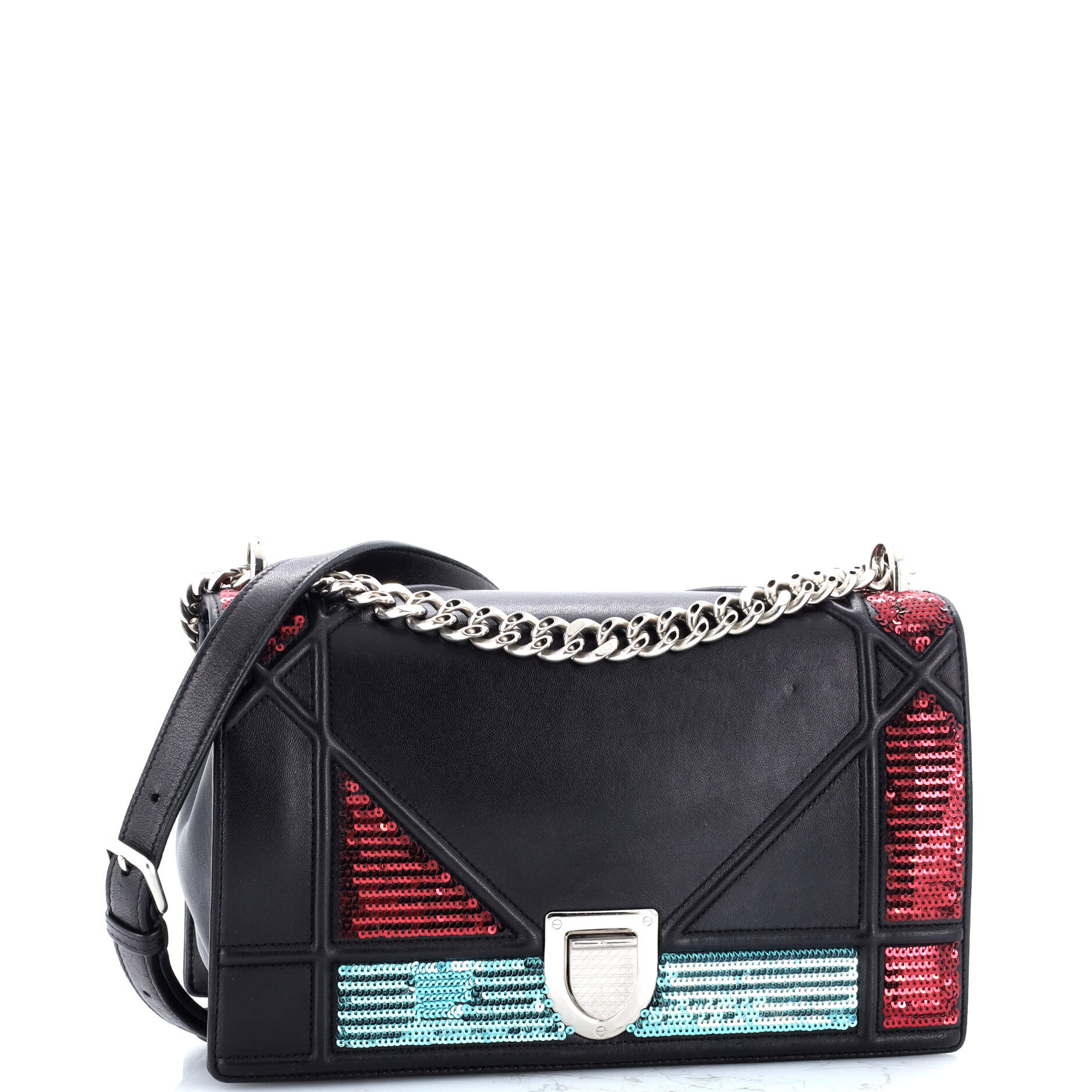 Diorama Flap Bag Sequin Embellished Lambskin Medium - Image 2