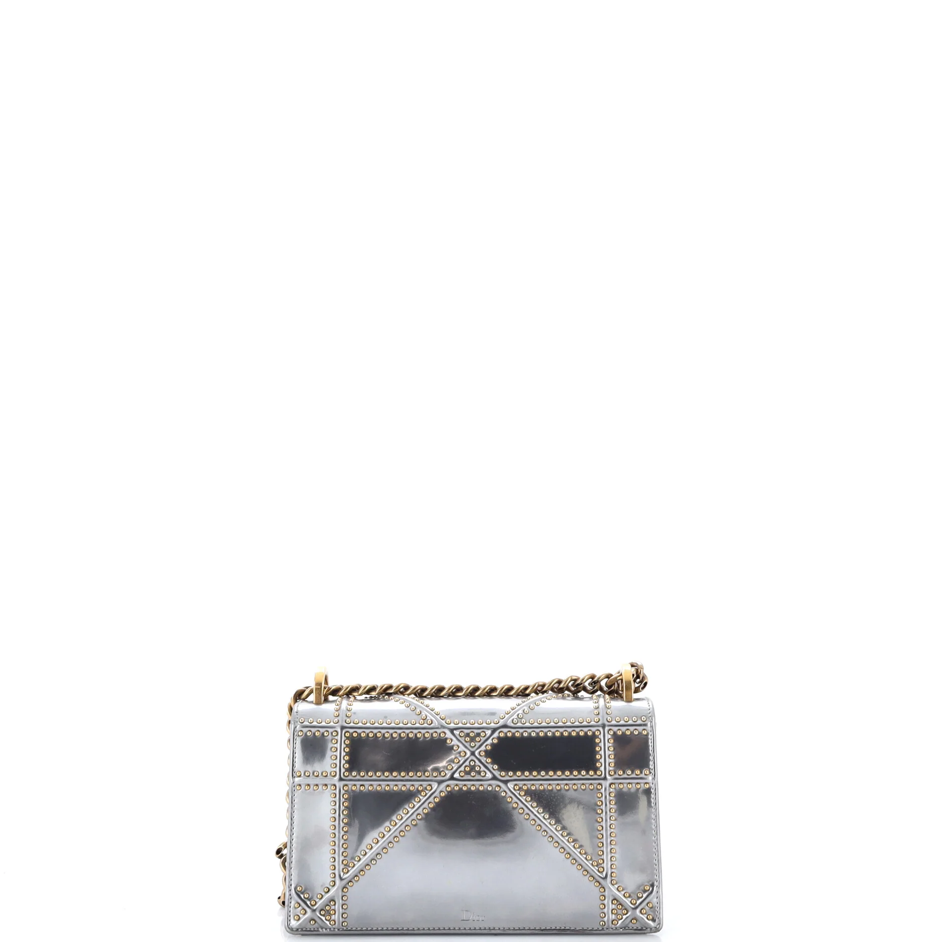 Diorama Flap Bag Studded Patent Small - Image 3
